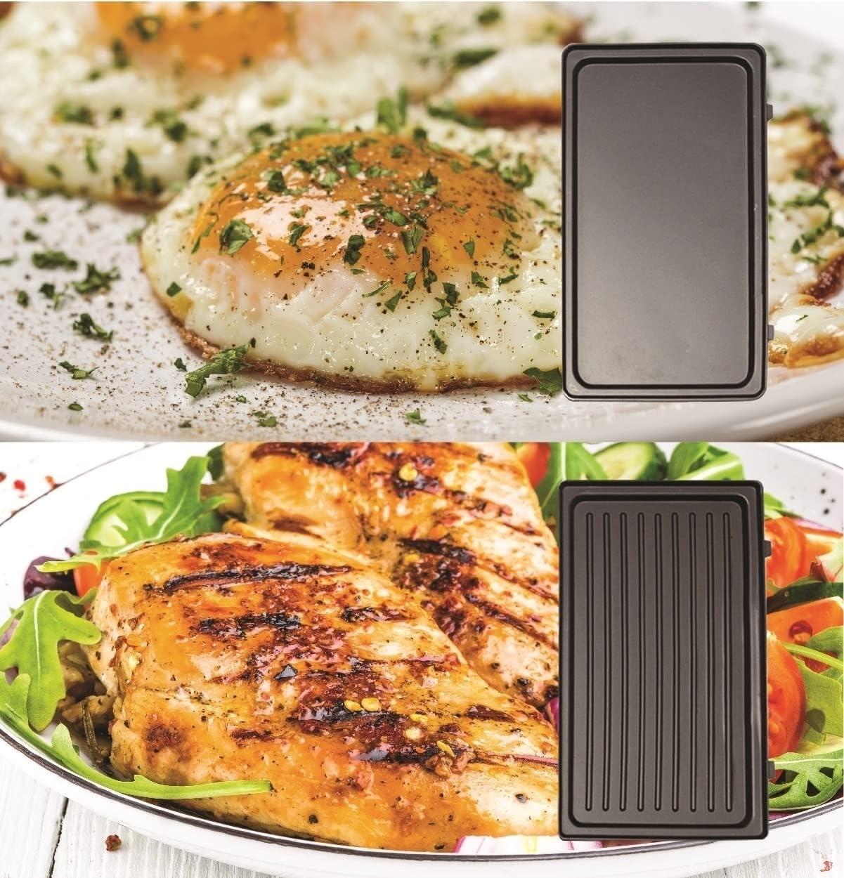 Total Chef Total Chef Electric Griddle Waffle Maker Sandwich Press Open