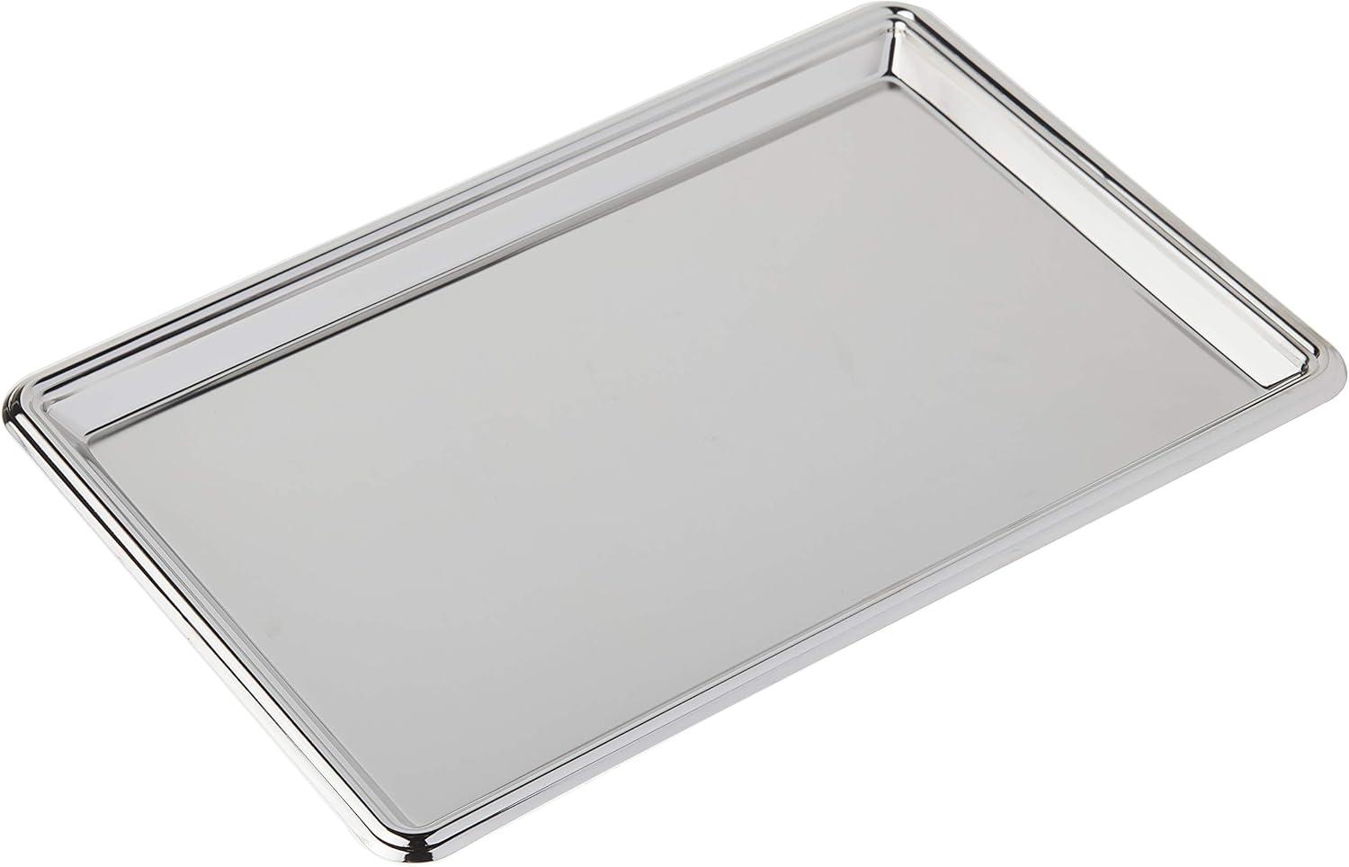 Nickel Plated Stainless Steel 12x8 Rectangular Tray