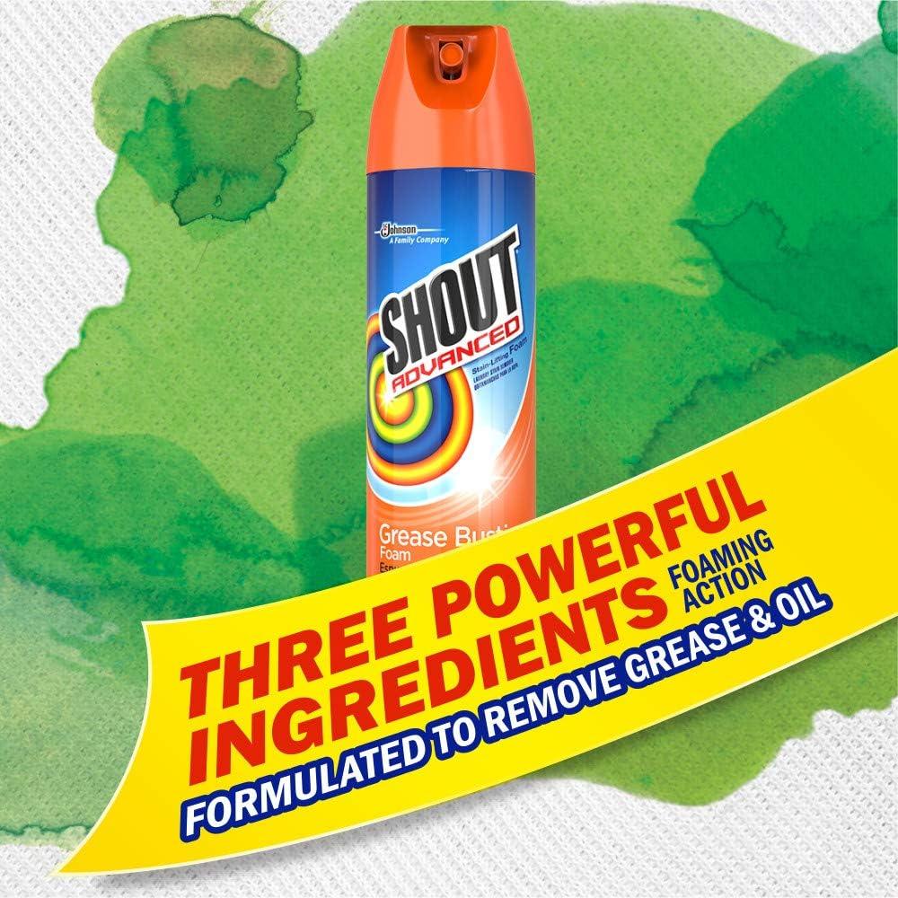 Shout Advanced Grease Busting Unscented Laundry Foam 18oz