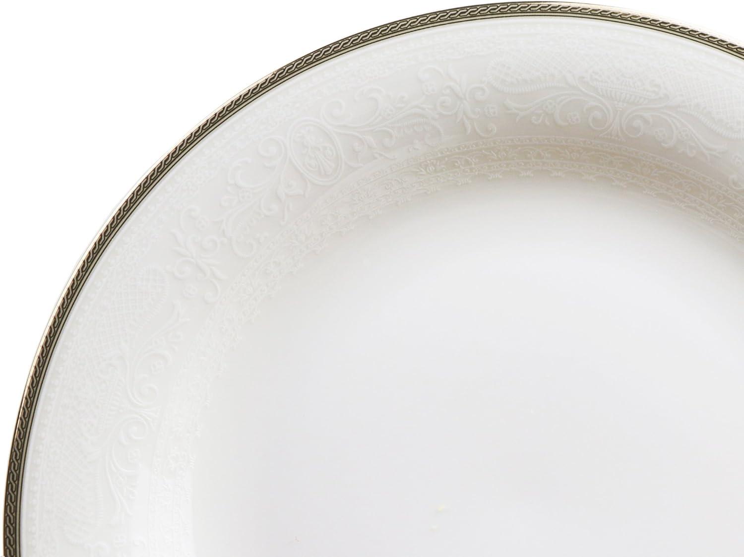 Daisy White and Gold 57-Piece Porcelain Dinnerware Set