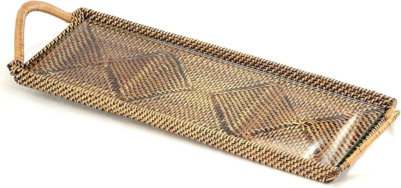 Elegant Pacific Artisan Handwoven Rectangular Tray