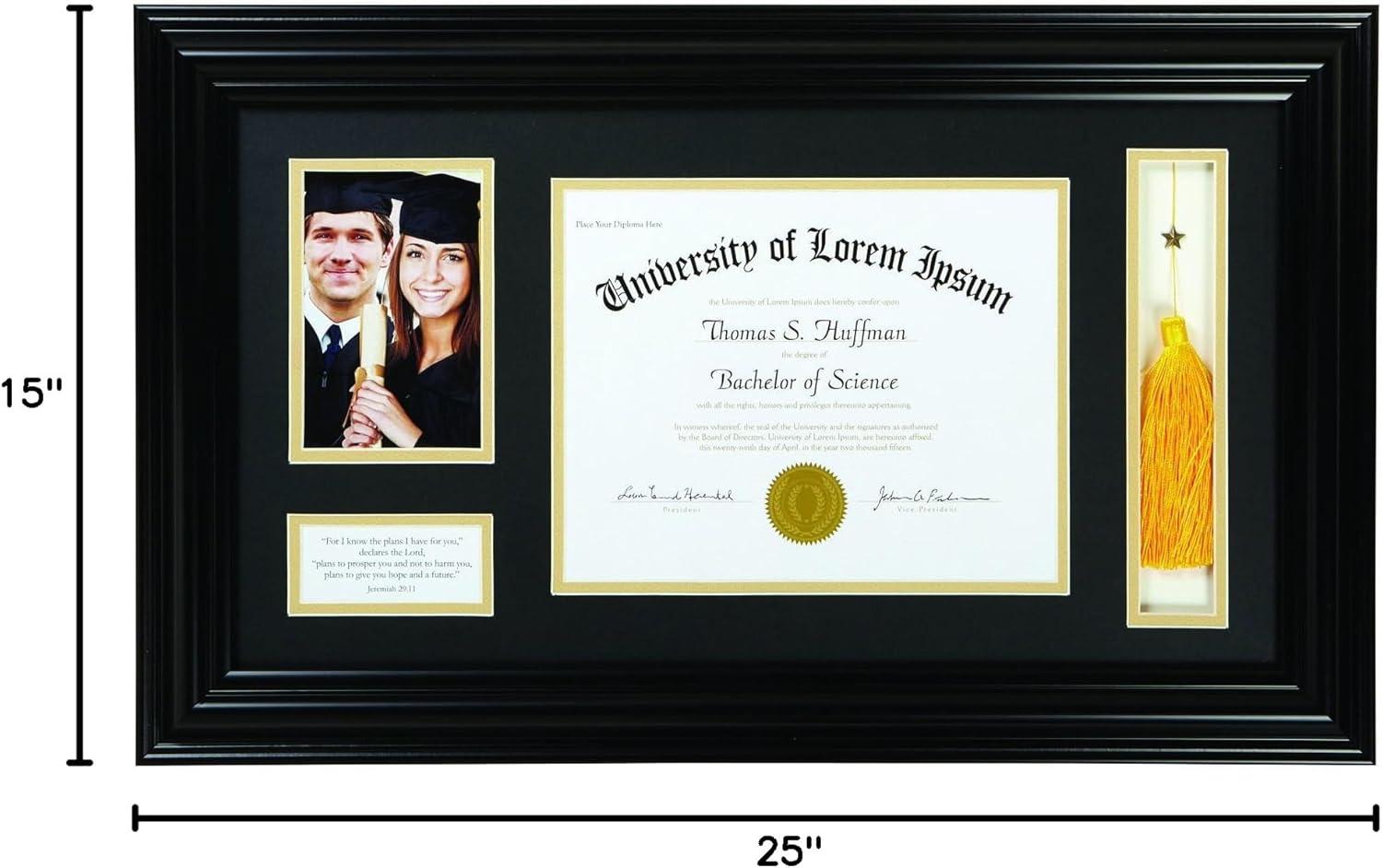 Creative Brands Heartfelt-Inspirational Keepsake Diploma and Photo Frame, 15 x 25-Inch, Jeremiah 29:11