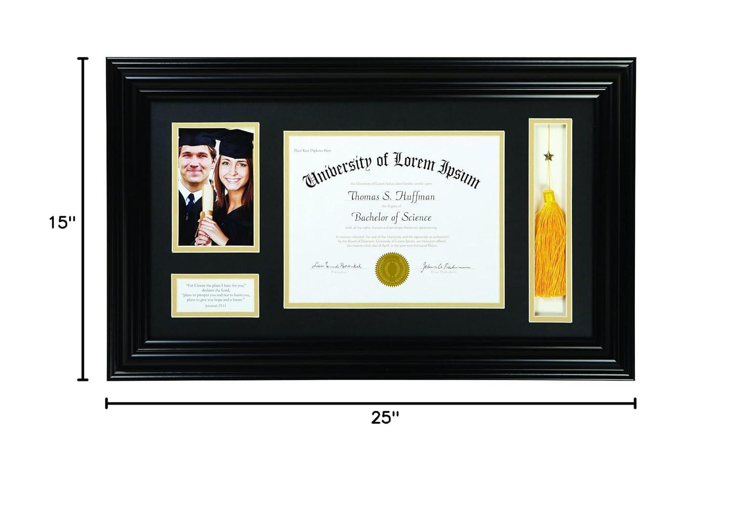 Creative Brands Heartfelt-Inspirational Keepsake Diploma and Photo Frame, 15 x 25-Inch, Jeremiah 29:11