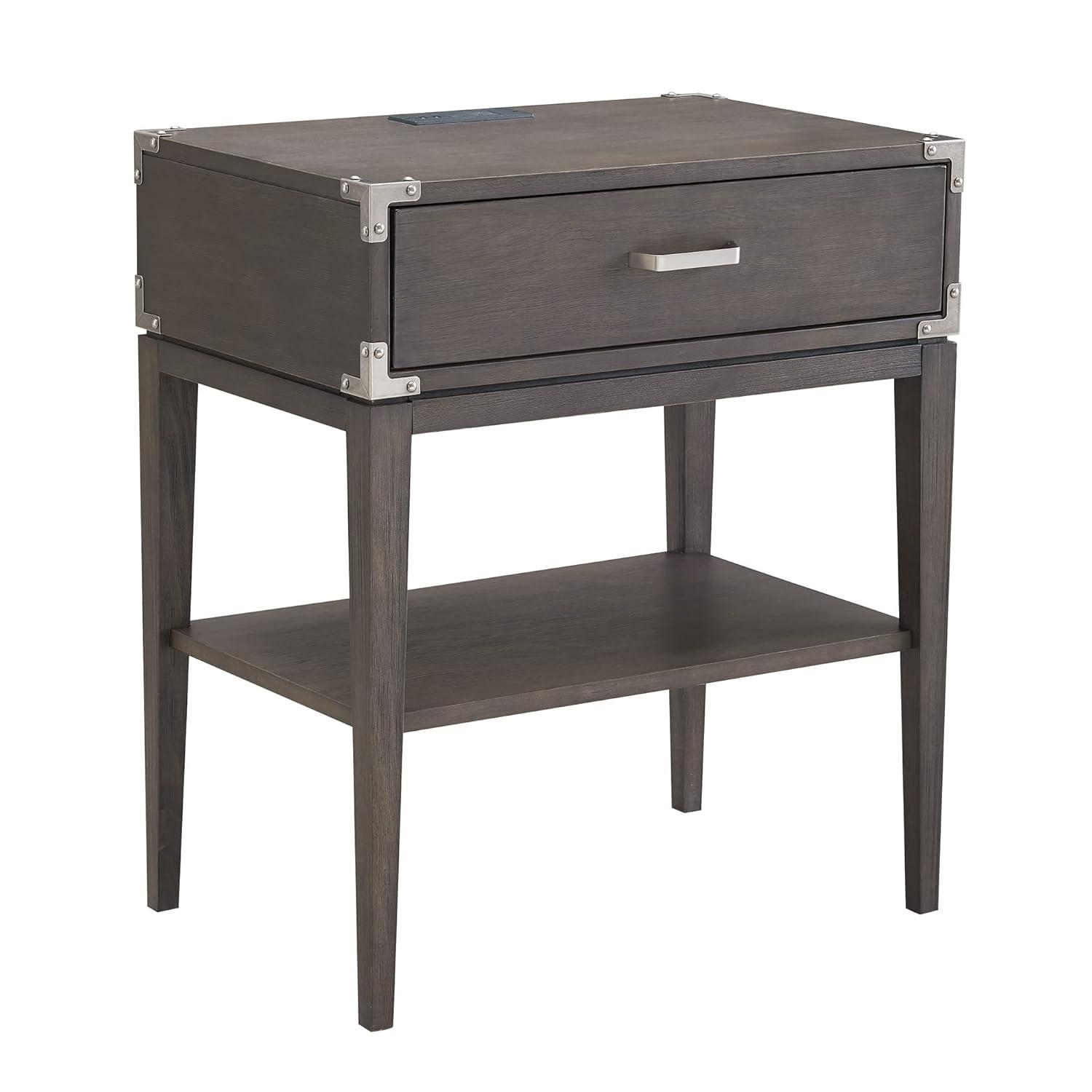 Red Barrel Studio® Beckett Solid + Manufactured Wood Side Table in Anthracite & Reviews | Wayfair