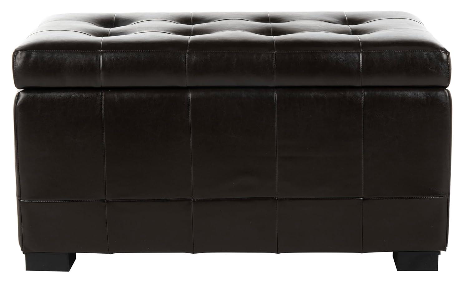 Manhattan Small Storage Ottoman - HUD4201 - Saddle - Safavieh Couture