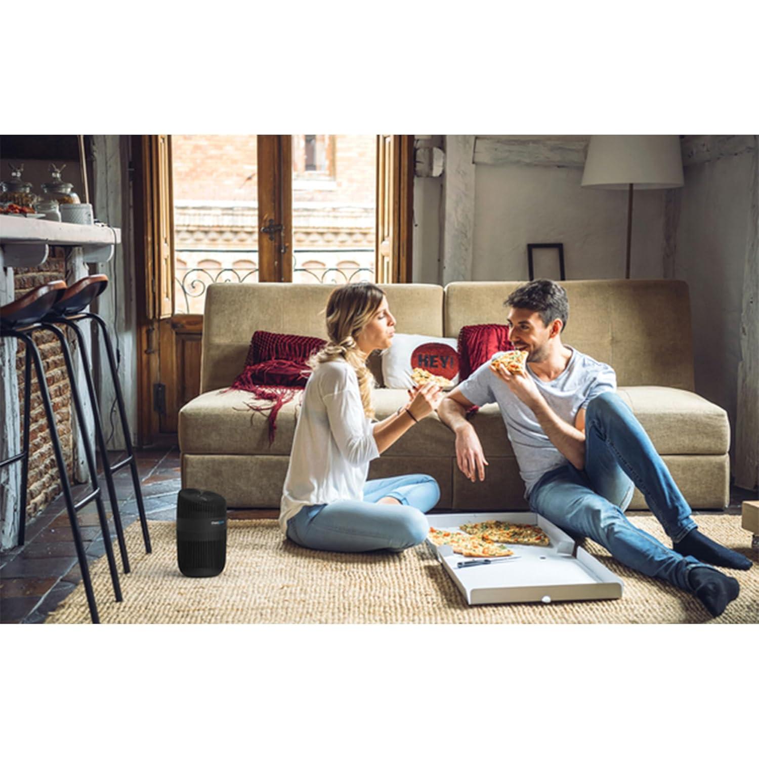 ENVION Therapure Desktop Purifier with UV Light, 2 Fan Speeds, Quiet Operation, Filter Change Indicator, and Cleanable HEPA Type Filter for Home Use