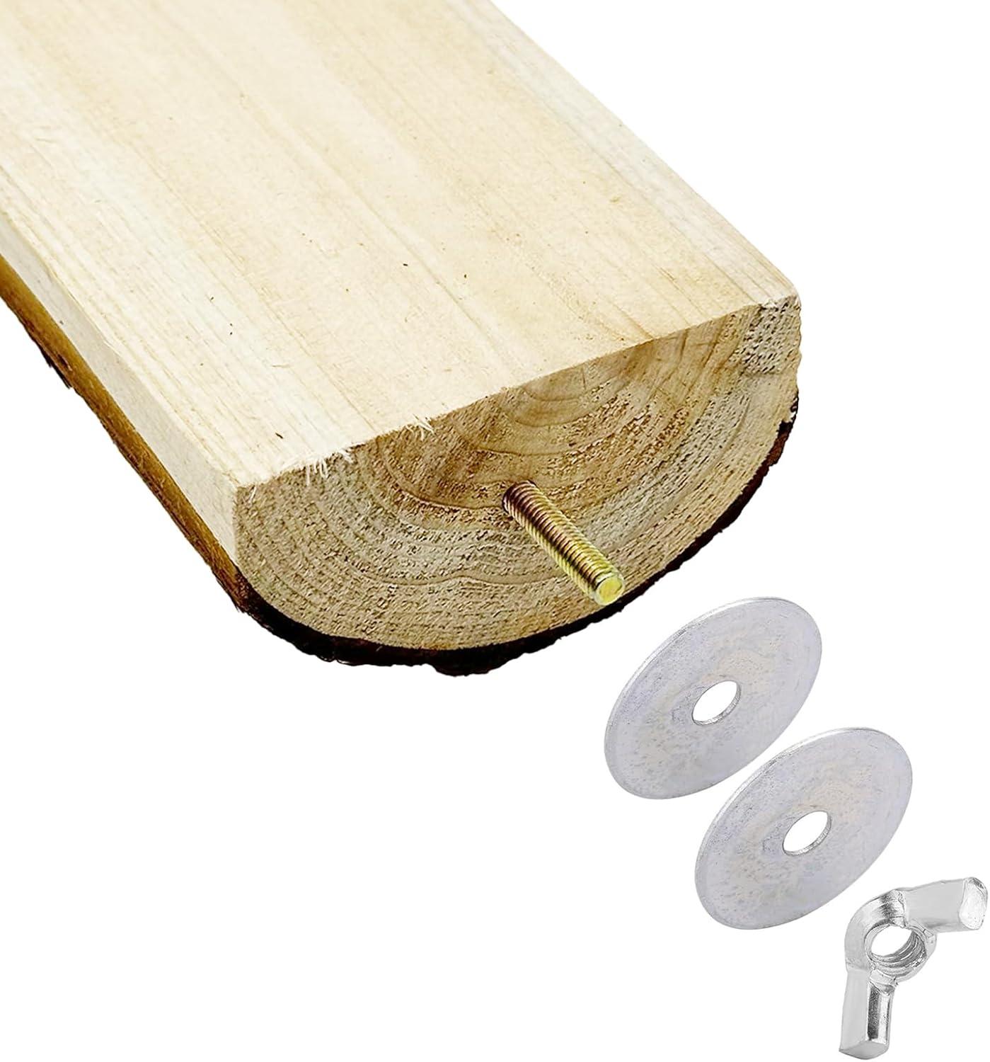 Allazone Natural Wooden Bird Perch Stand for Cage, Parrot Platform, Bird Perch Toy for Small Animals, Cockatiels, Parakeets, Finches