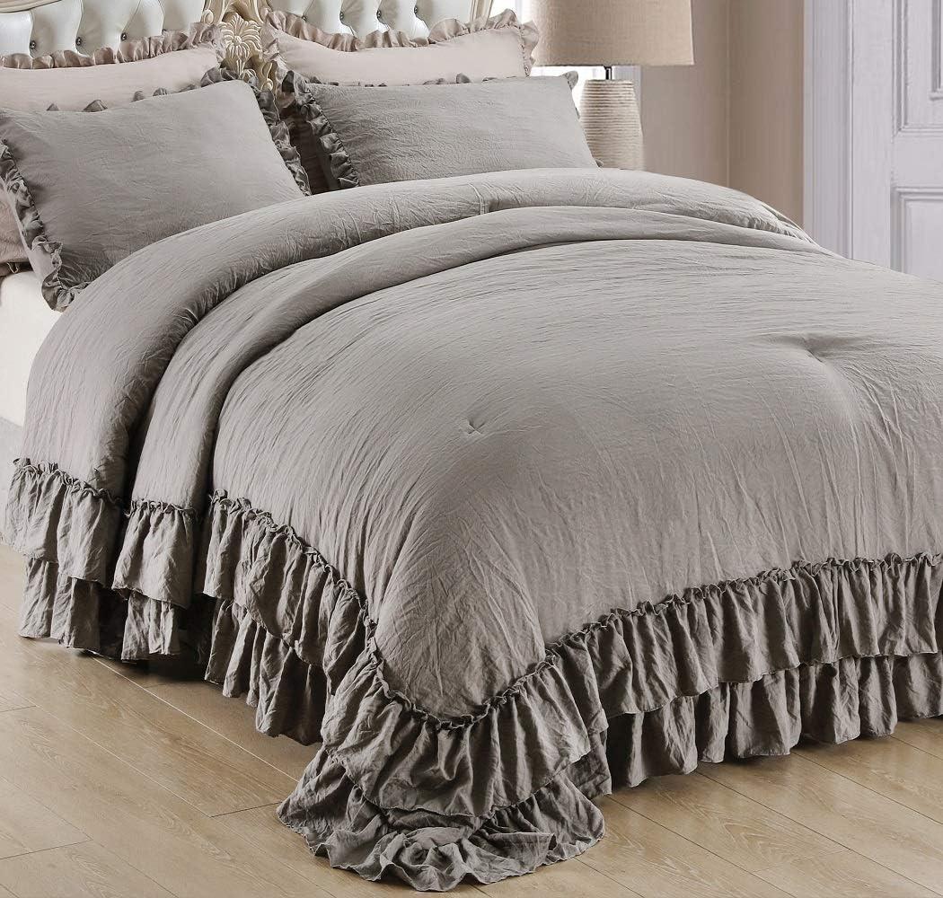 Lush Decor Reyna Microfiber 3 Piece Comforter Set
