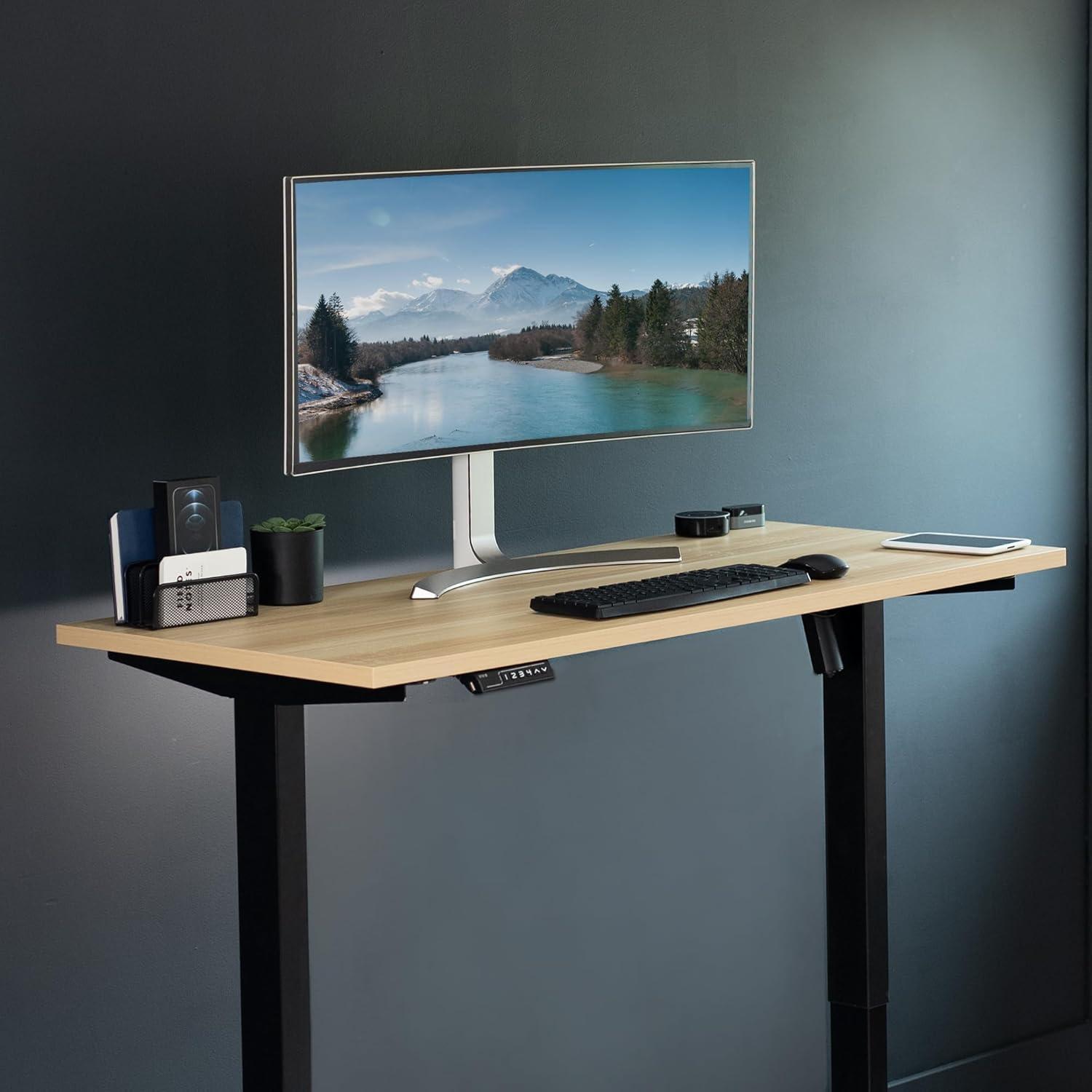 VIVO 55" x 24" Square Corner Table Top for Standing Desk Frames, Top Only, TOP55B-S series