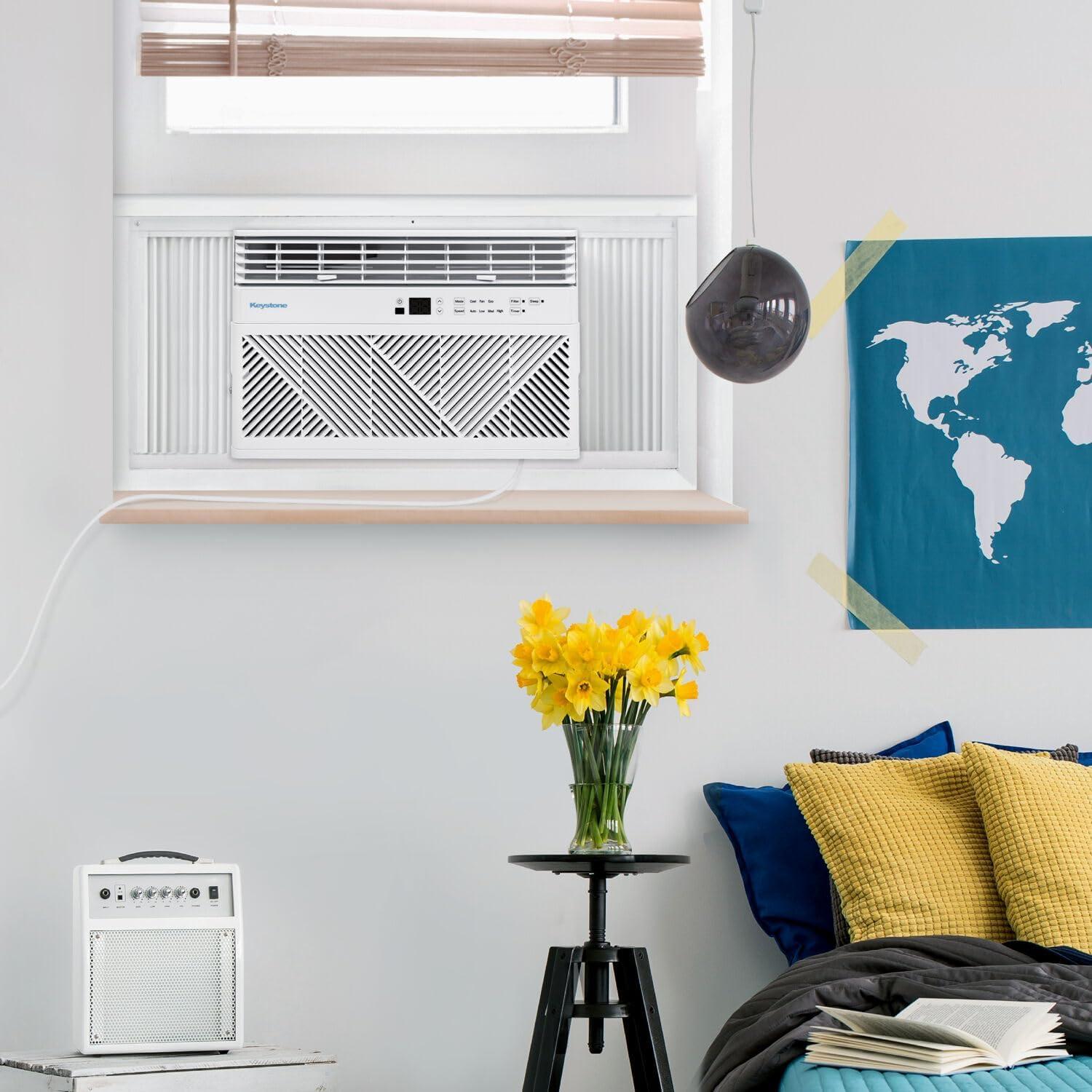 Keystone 10,000 BTU Window Mounted Air Conditioner with Remote Control, KYST101AD