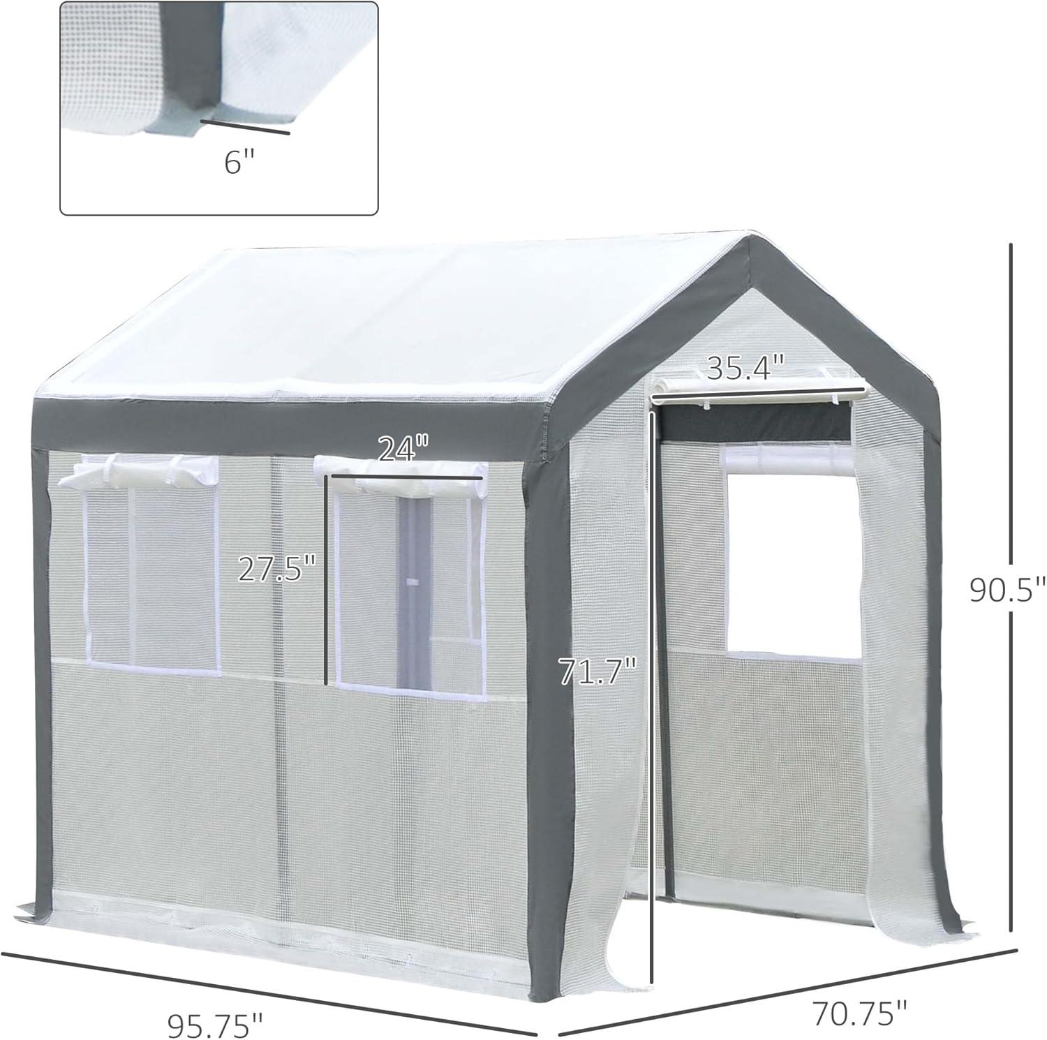 Heavy Duty 5.91 Ft. W x 7.98 Ft. D Hobby Greenhouse