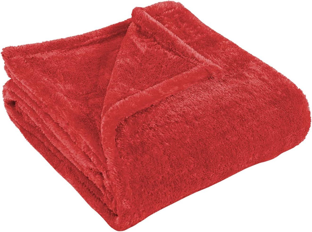 Superior Superior Solid Polyester Reversible All-Season Fleece Throws Blanket