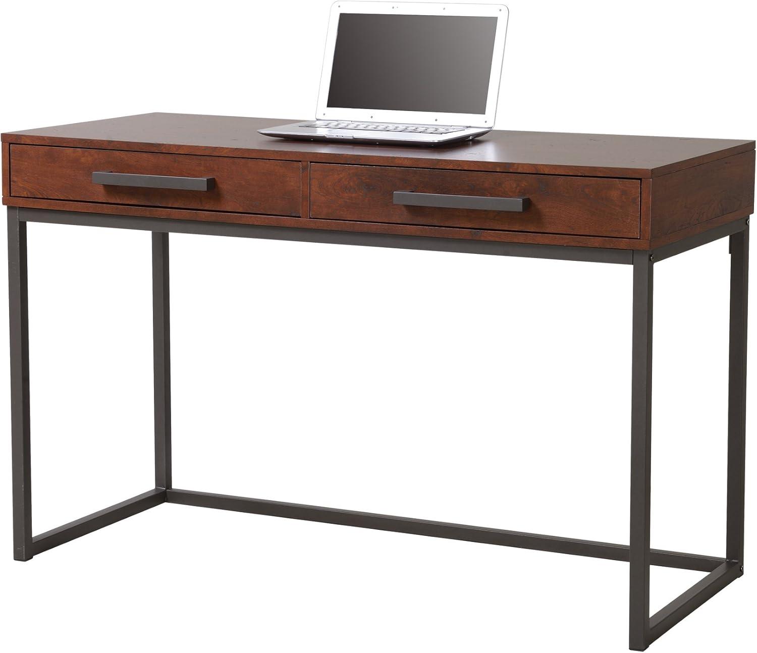 Signature Design by Ashley Casual Horatio Home Office Desk Warm Brown/Gunmetal