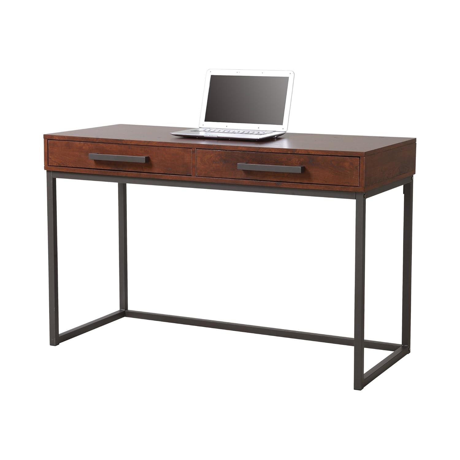 Signature Design by Ashley Casual Horatio Home Office Desk Warm Brown/Gunmetal