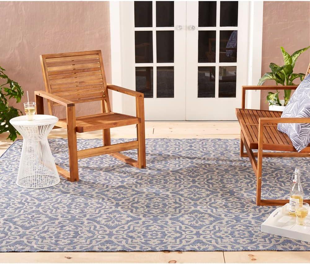 Nicole Miller New York Patio Country Danica Geometric Indoor/Outdoor Area Rug, Blue/Gray