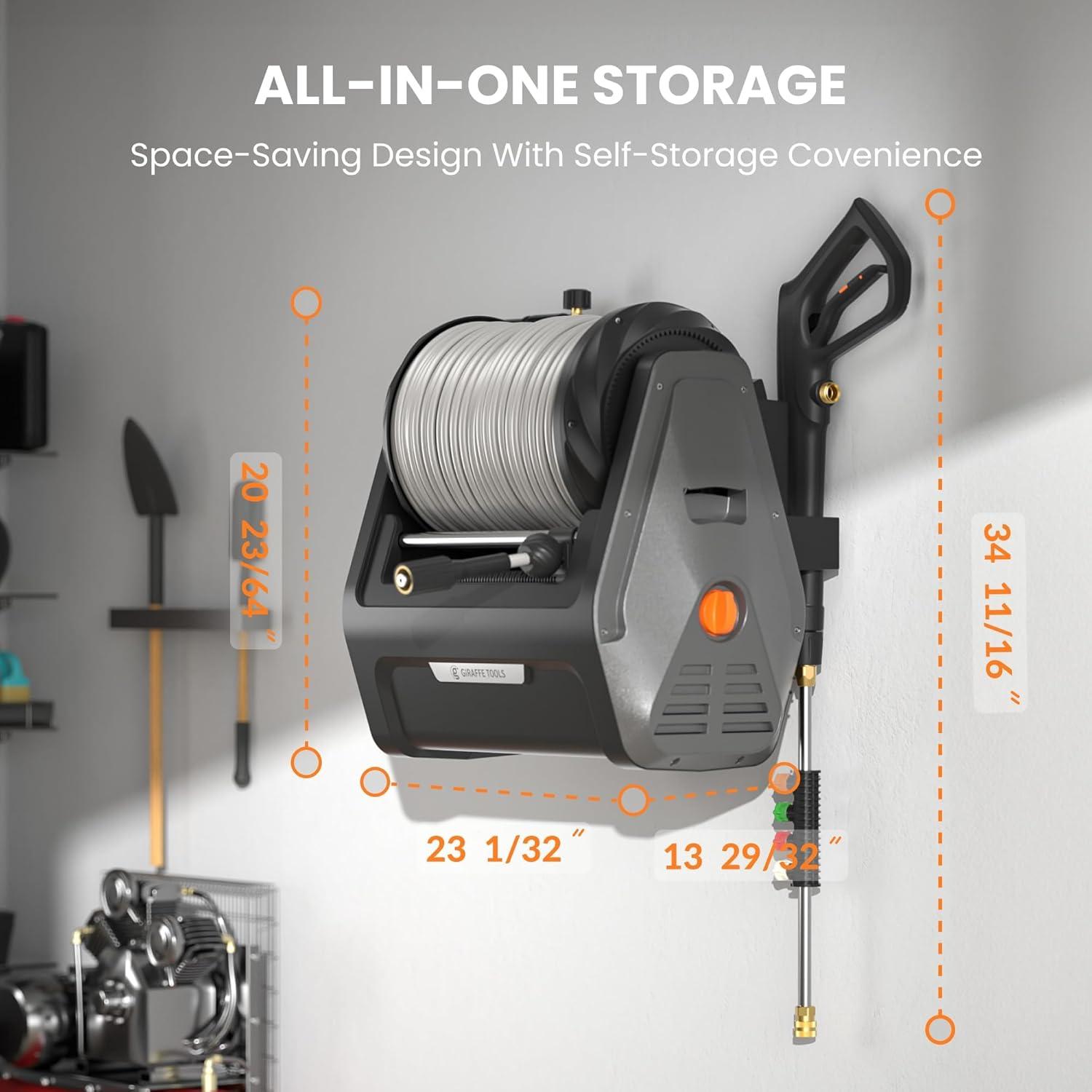 Giraffe Tools Grandfalls G30 2400-PSI 1.1-GPM Cold Water Electric Pressure washer with 4 Spray Tips