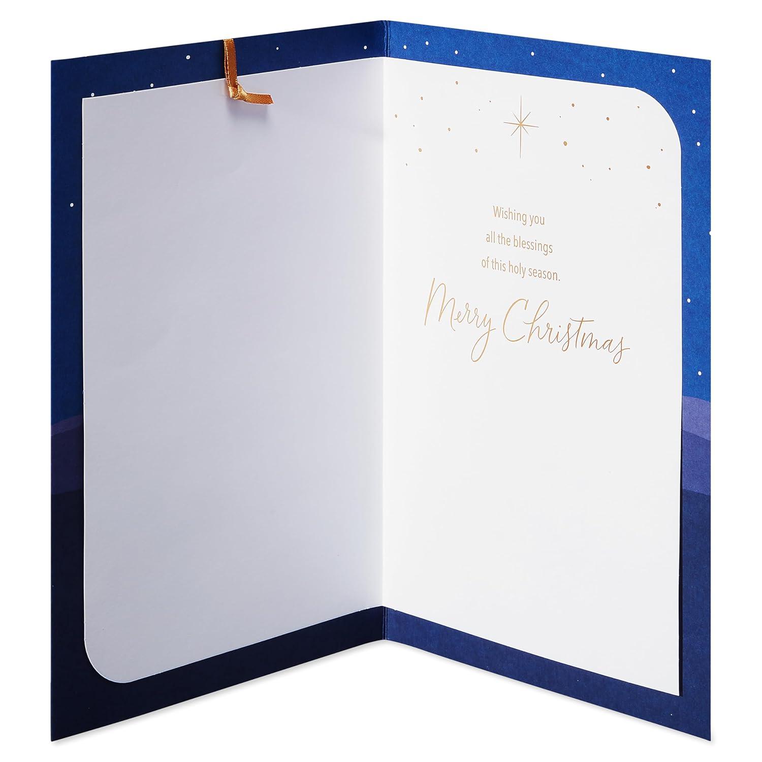 American Greetings Religious Christmas Card with Ornament Keepsake (The Blessings of This Holy Season)