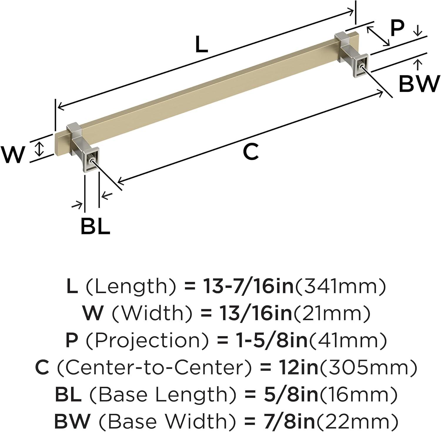 12-Inch Golden Champagne Satin Nickel Appliance Pull