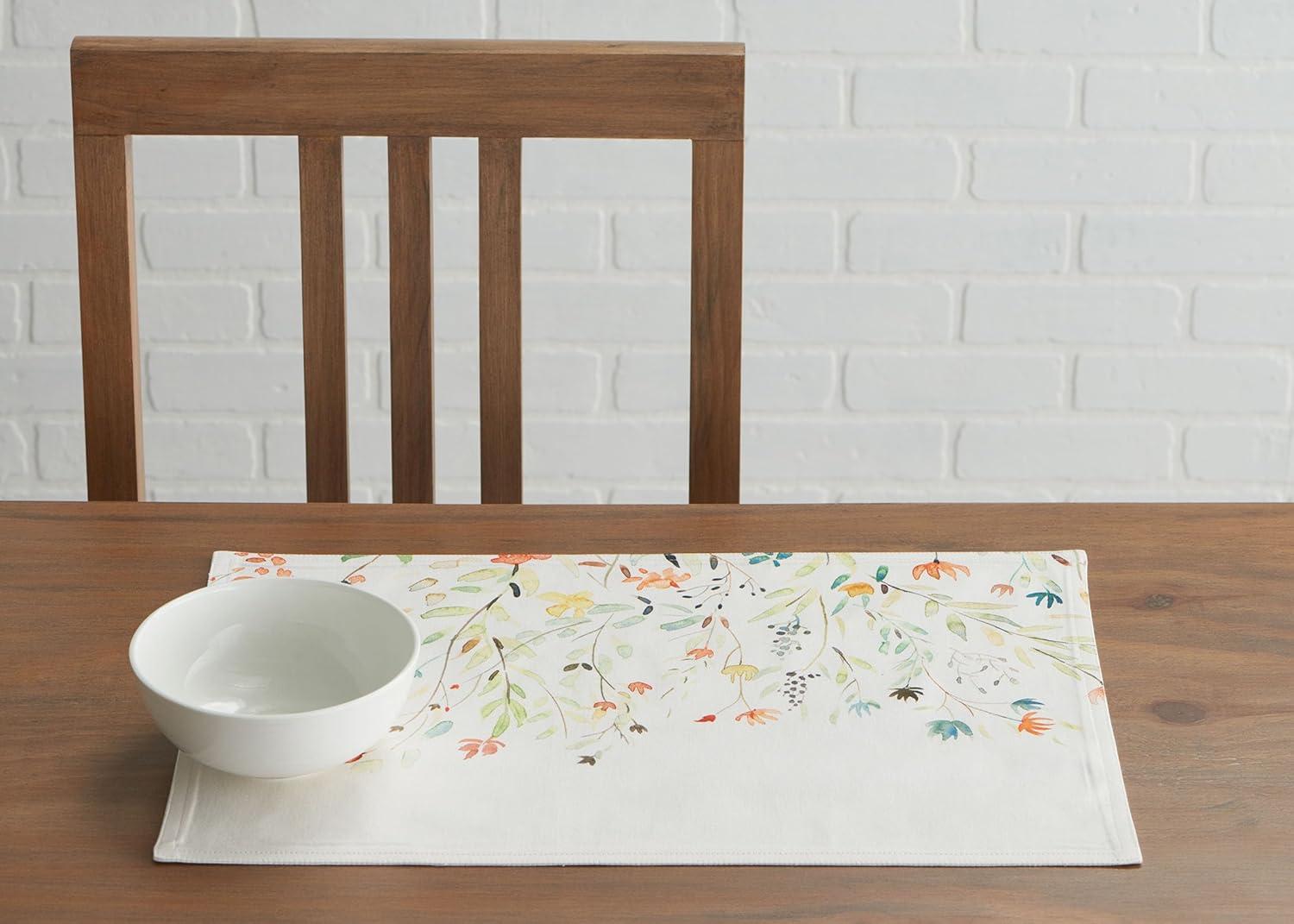 Maison d' Hermine Placemats Set of 4 100% Cotton Washable Cloth Place Mats, Reusable Table Mats for Kitchen Dining Decoration, Party, Wedding, Restaurant Spring/Summer (Limoncello, 13" x 19")