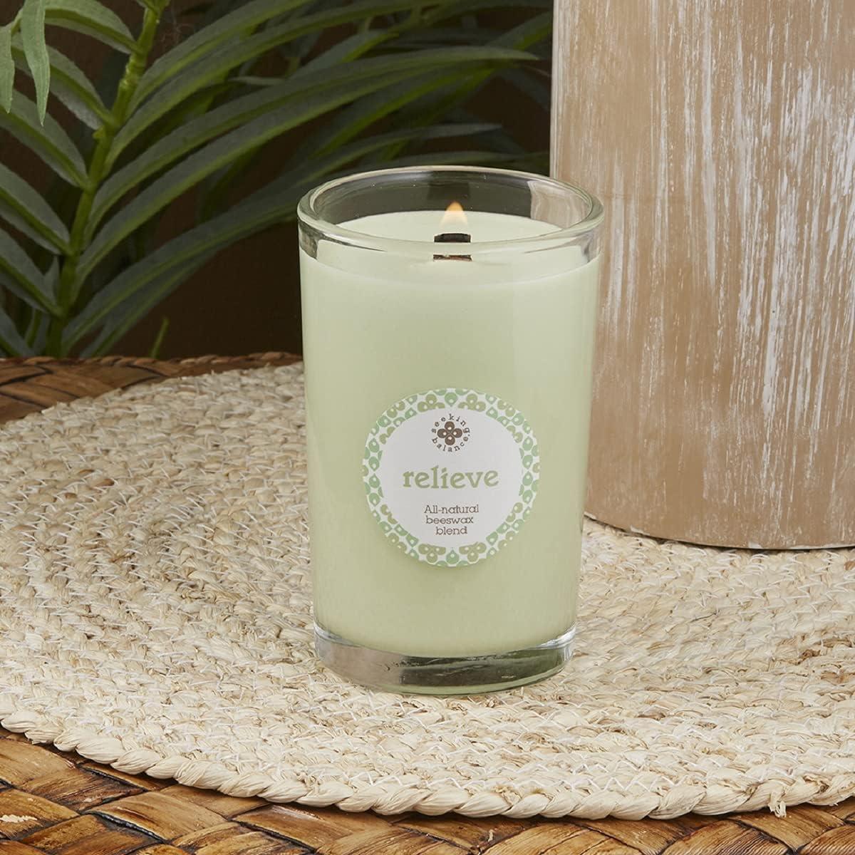 Seeking Balance Relieve Eucalyptus Menthol Scented Jar Candle