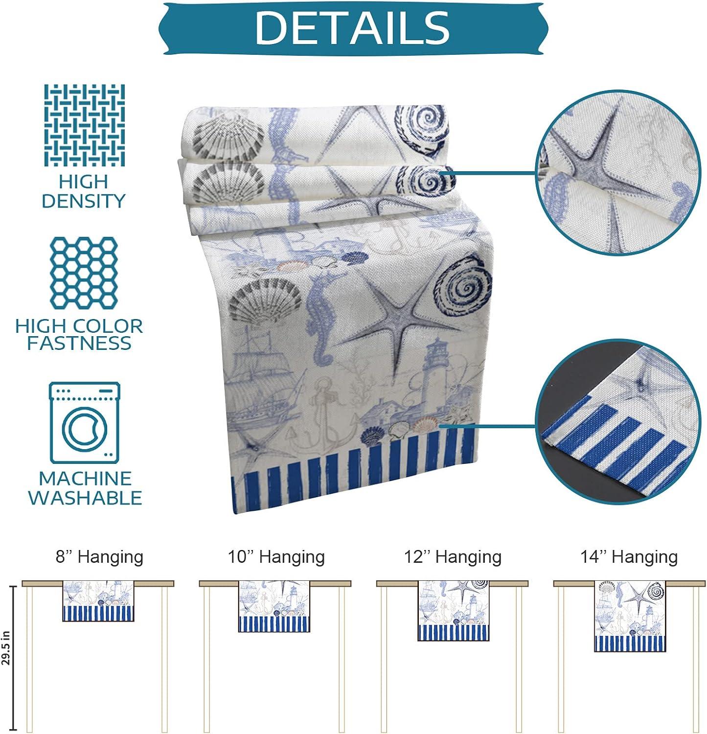 Ocean StarShell Table Runners For Wedding Party Decoration Modern Table Runner Home Kitchen Decor