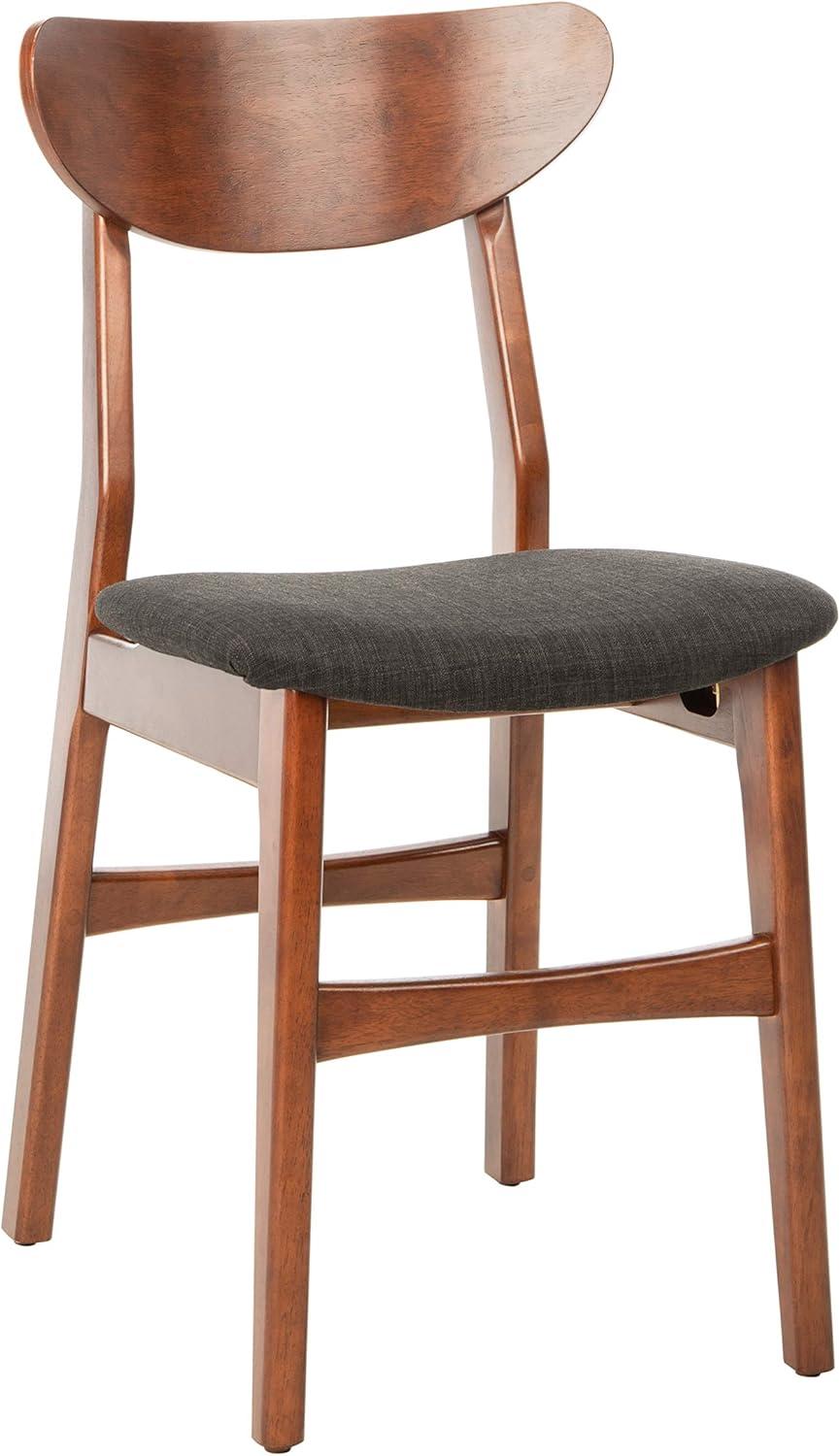 Lucca Retro Dining Chair (Set of 2) - DCH1001 - Walnut/Black - Safavieh