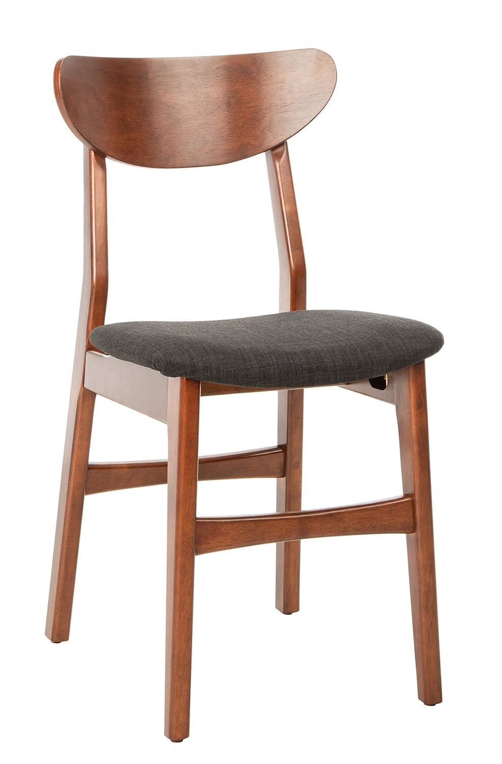 Lucca Retro Dining Chair (Set of 2) - DCH1001 - Walnut/Black - Safavieh