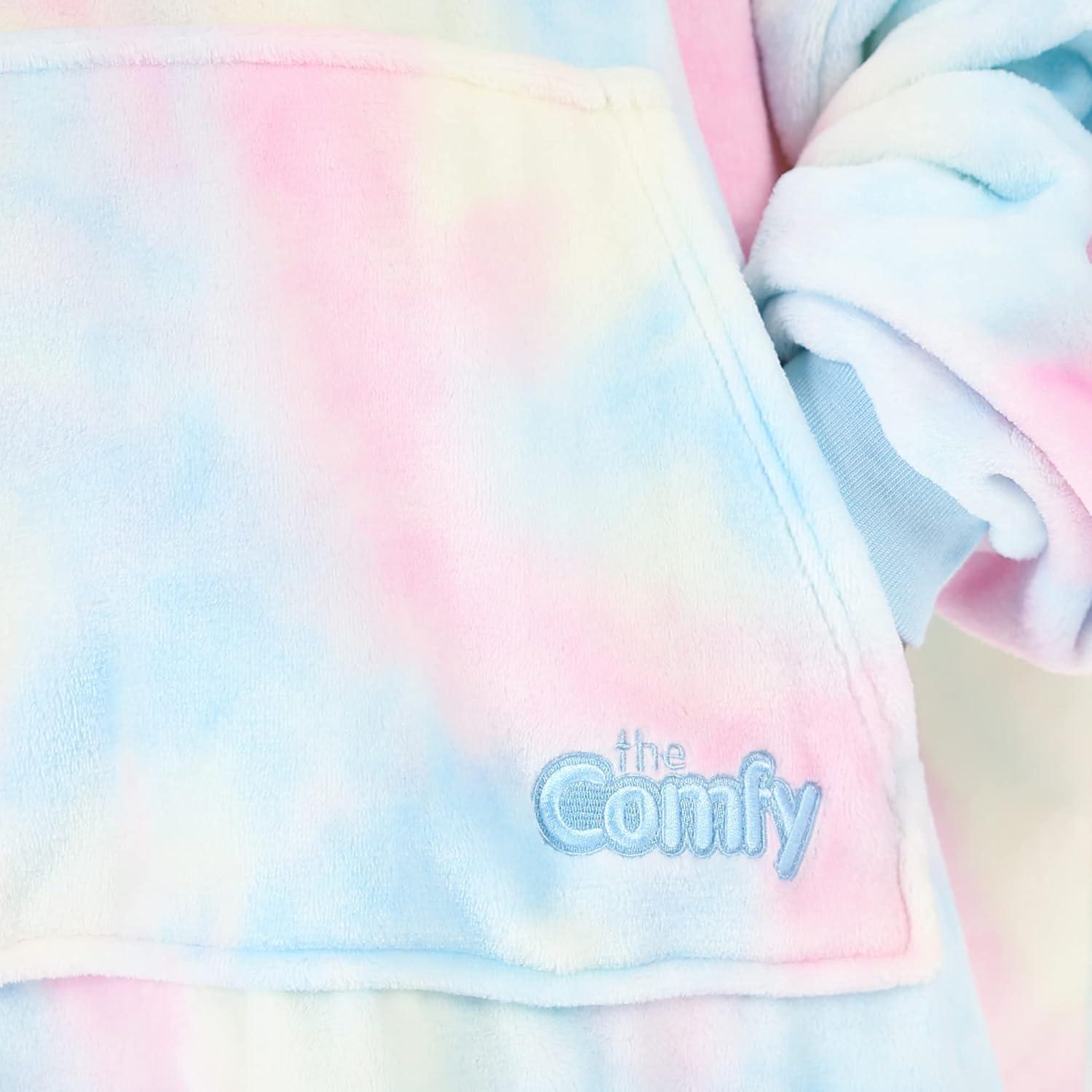 Cotton Candy Tie Dye Hooded Wearable Blanket