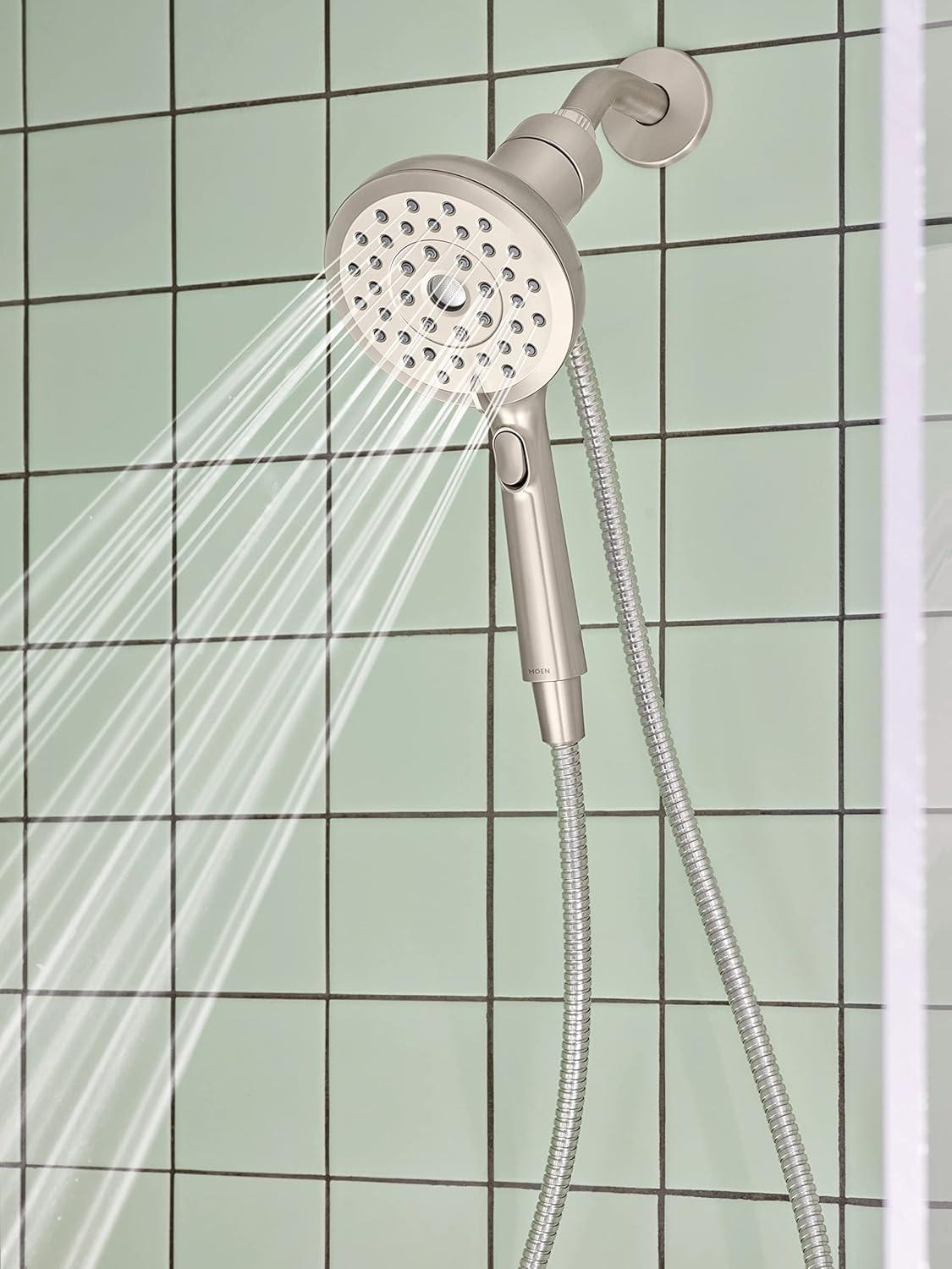 Verso Brushed Nickel Handheld Shower with Magnetix Docking