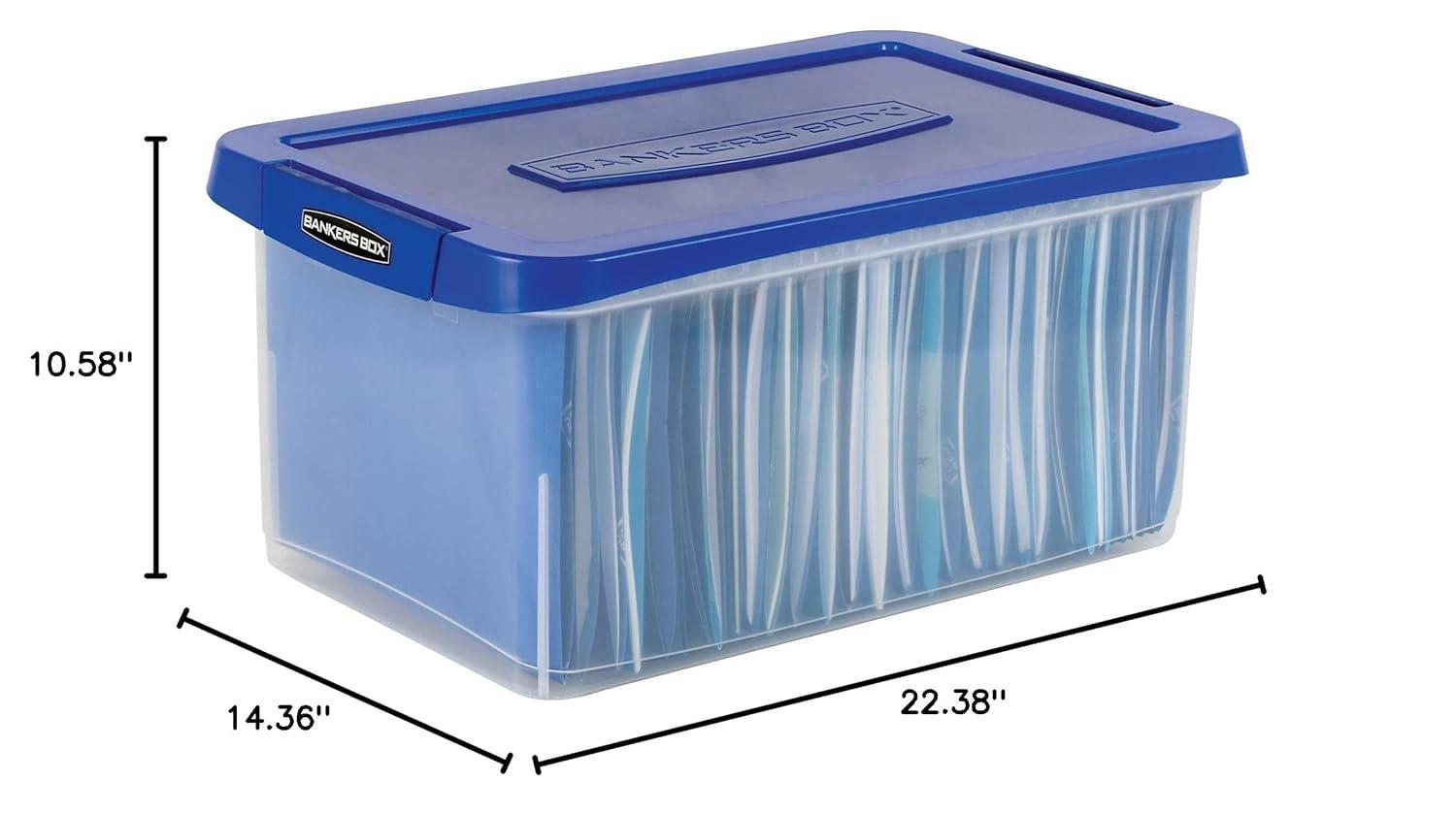 Fellowes 20 Liter Plastic Bankers Box Heavy-Duty File Box