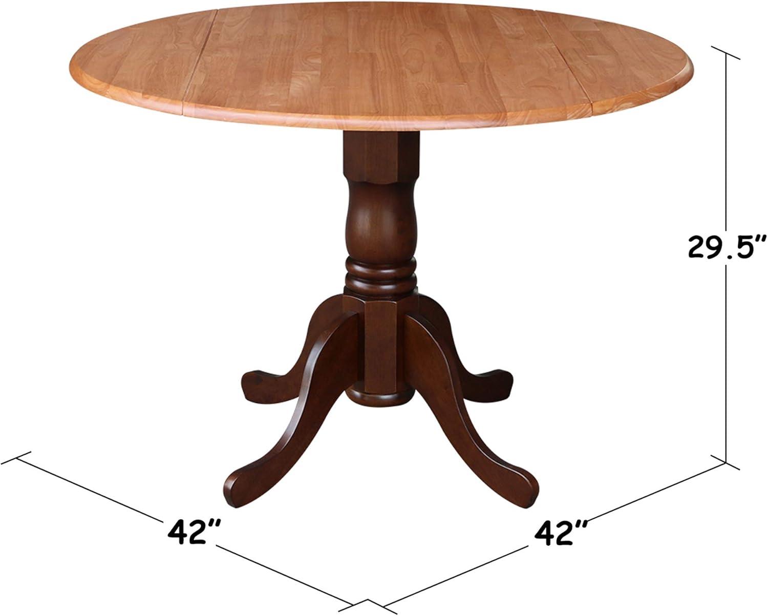 42" Mason Round Dual Drop Leaf Dining Table - International Concepts