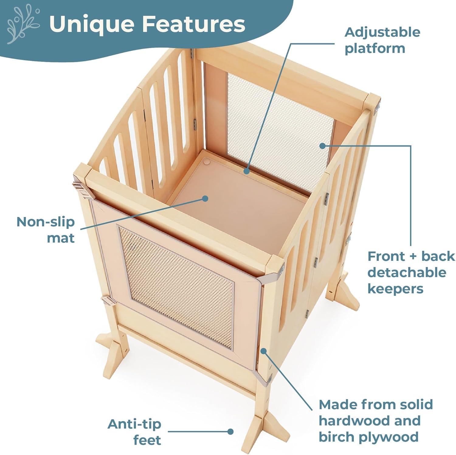 Guidecraft Contemporary Kitchen Helper Foldable Step Stool