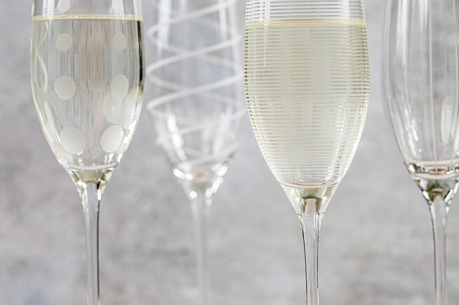 Mikasa Cheers 8-Ounce Champagne Flutes, Service for 4