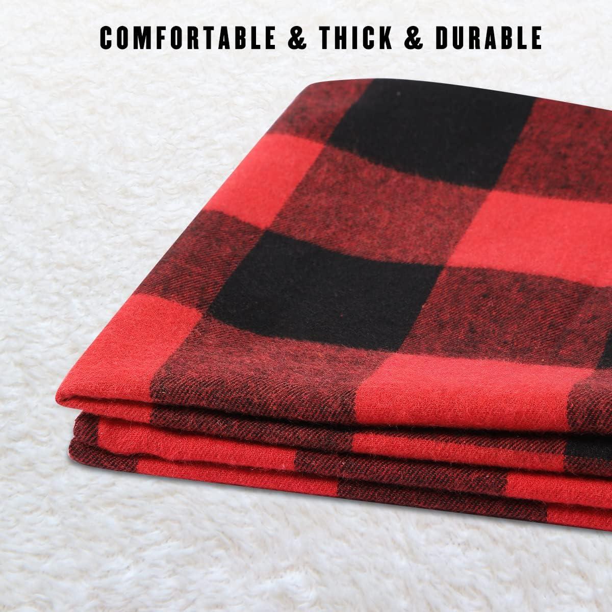 Grinch Set of 2 Christmas Buffalo Check Plaid Throw Pillow Covers Cushion Case Polyester for Farmhouse Home Decor Red and Black, 18 x 18 Inches#1