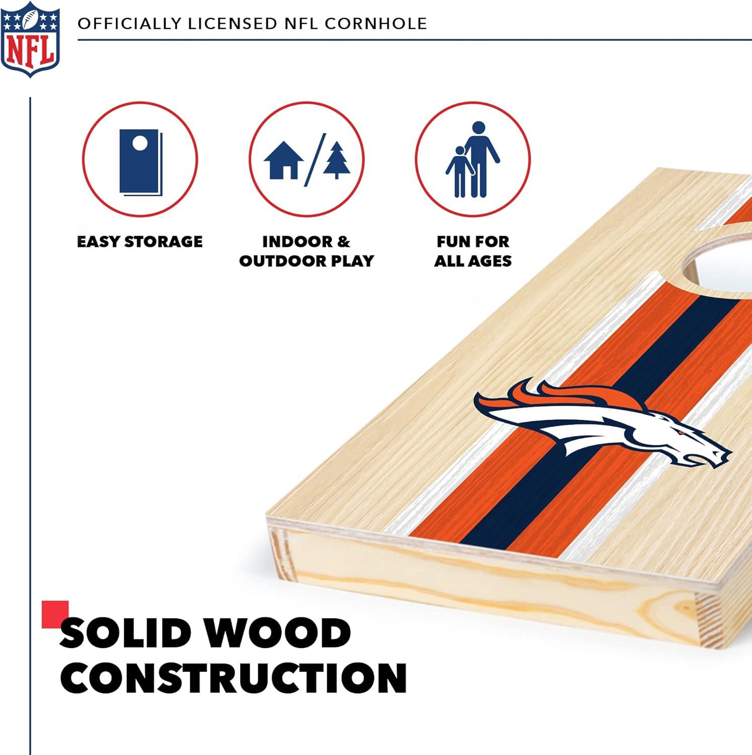 NFL Denver Broncos 1'x2' Wood Cornhole Set