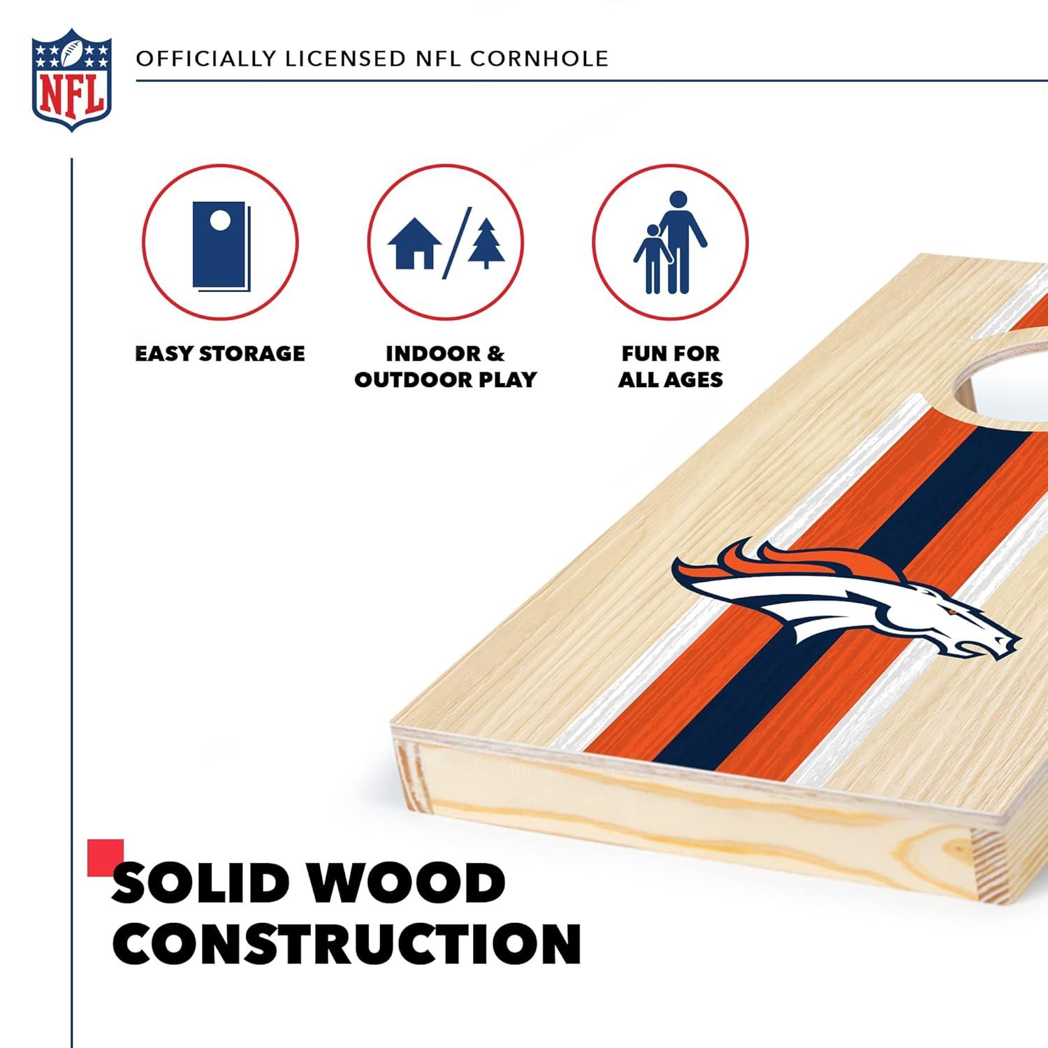 NFL Denver Broncos 1'x2' Wood Cornhole Set