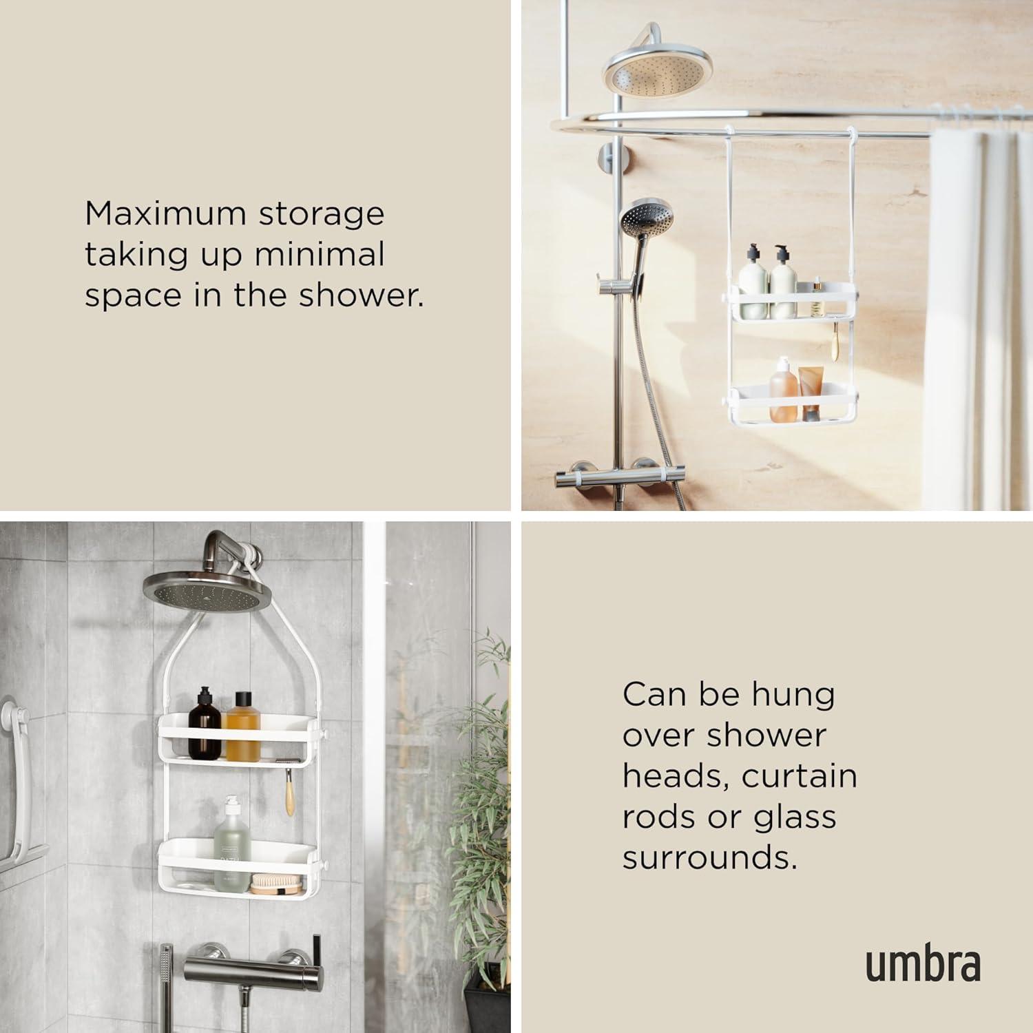 Umbra Flex Two Shelf Shower Caddy, White