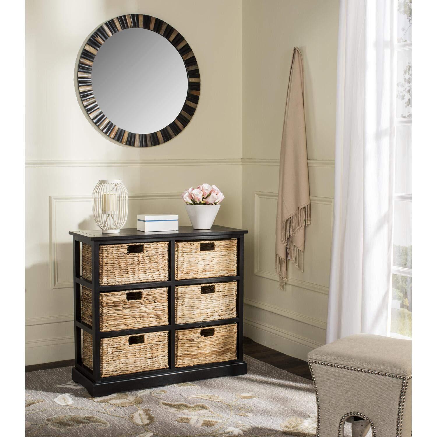 Keenan 6 Basket Storage Chest - AMH5740 - White Wash - Safavieh Couture
