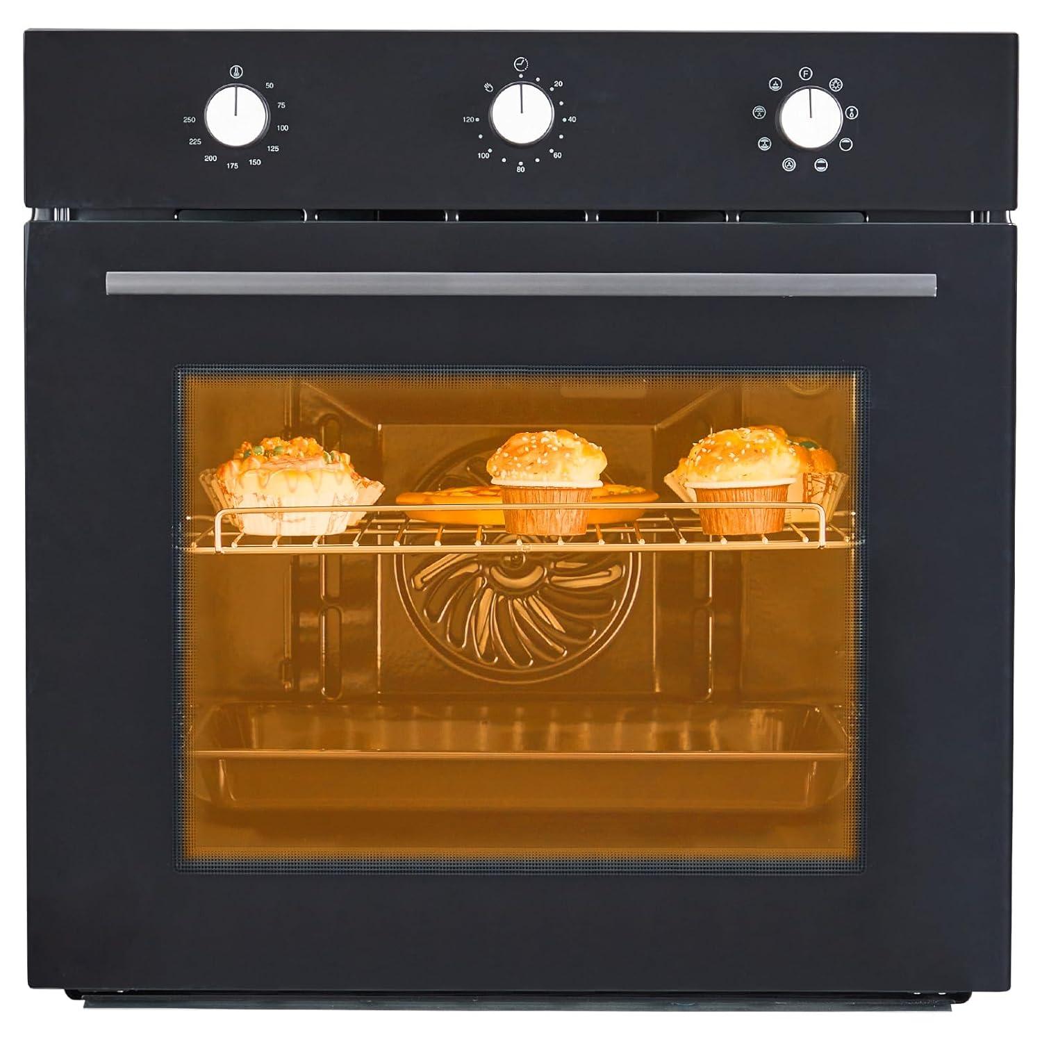 Yesurprise 2.5 Cubic Feet Electric Convection Oven with Soft Close Door