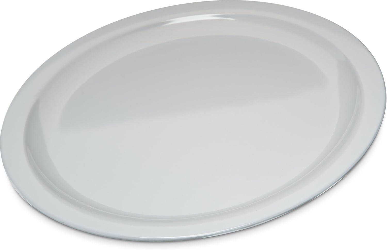 White Round Melamine 10-Inch Chip-Resistant Dinner Plate