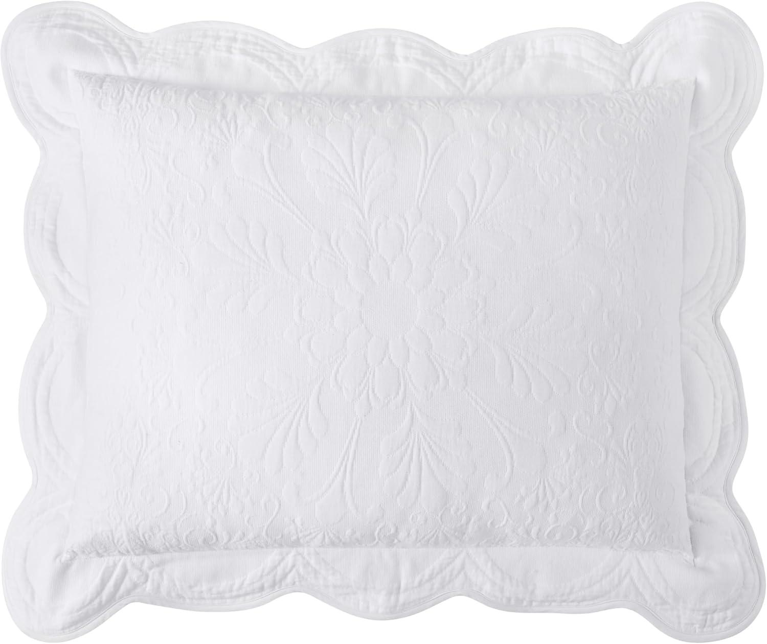 Historic Charleston Charleston Estate Sham, Scalloped Pillow Cover, Single