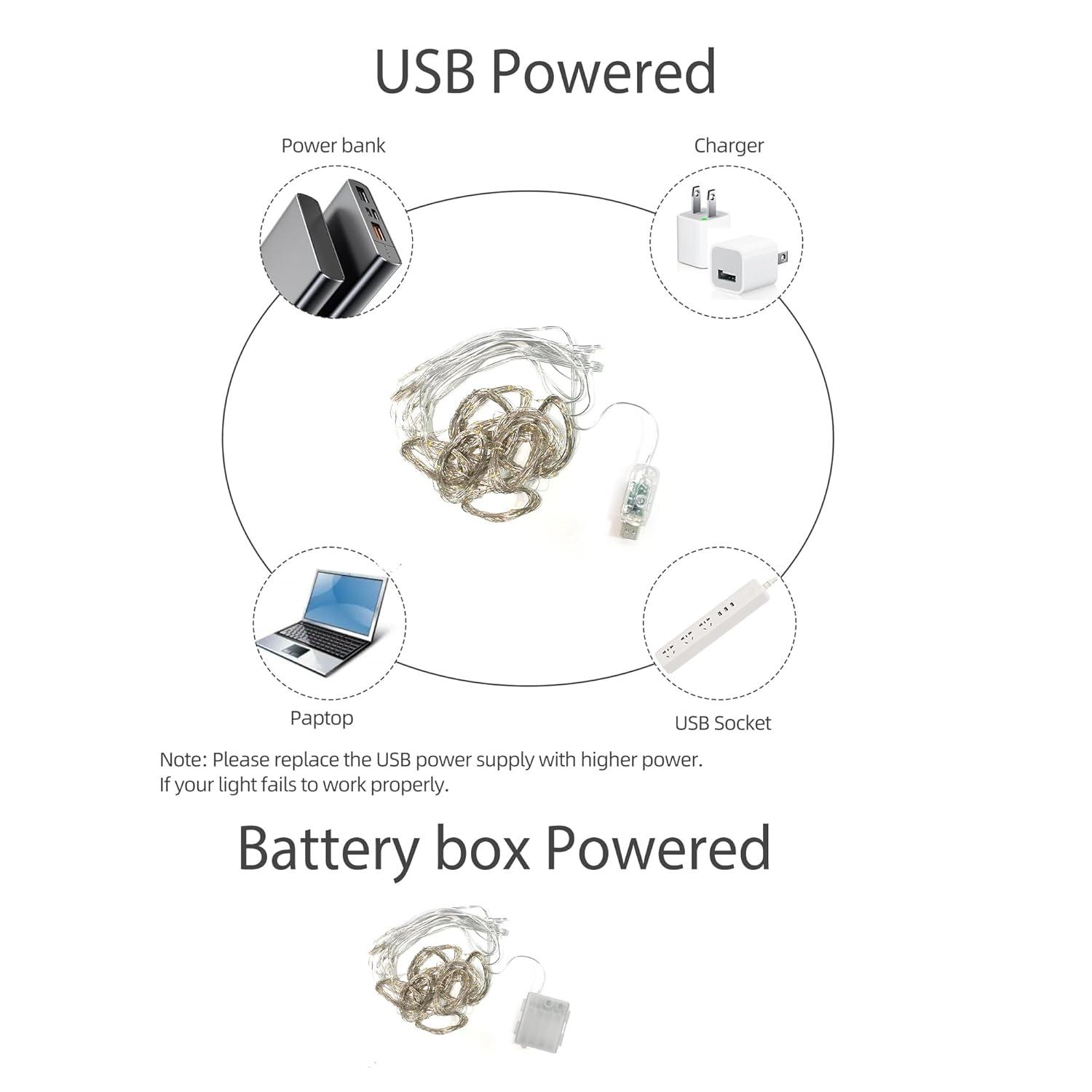 Curtain Lights Indoor 300LED 9.8ftx9.8ft, Outdoor Waterproof Curtain String Lights with Hook Remote Timer 8 Modes, USB Powered Waterfall Window Lights for Wall Backdrop Home Decorations