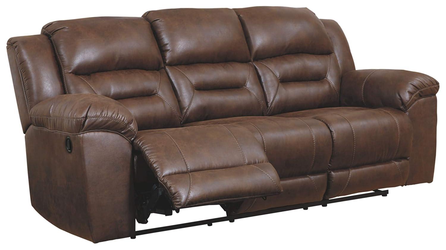 Signature Design by Ashley Stoneland Reclining Sofa in Chocolate