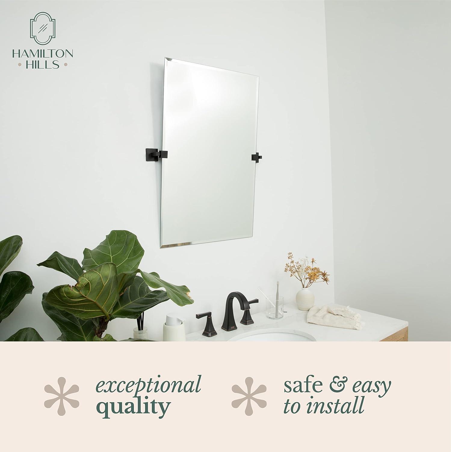 Hamilton Hills 20" X 30" Rectangle Square Black Pivot