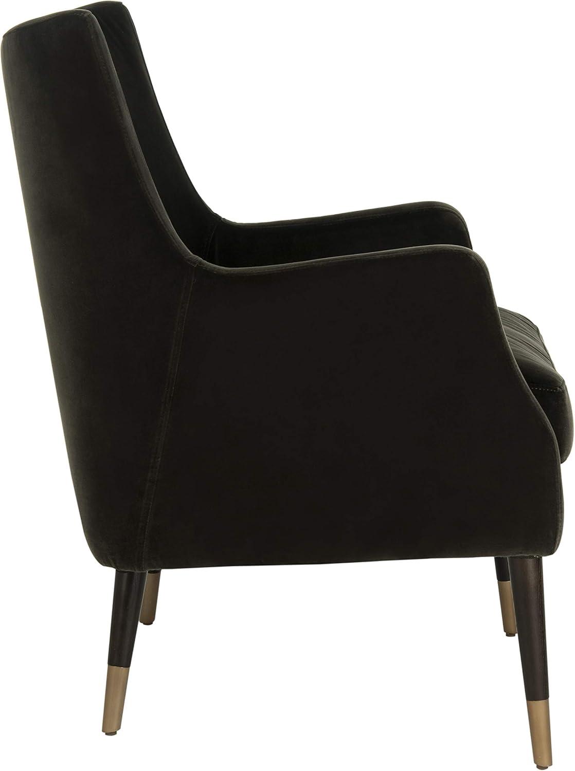 Sicily Velvet Arm Chair - Shale - Safavieh