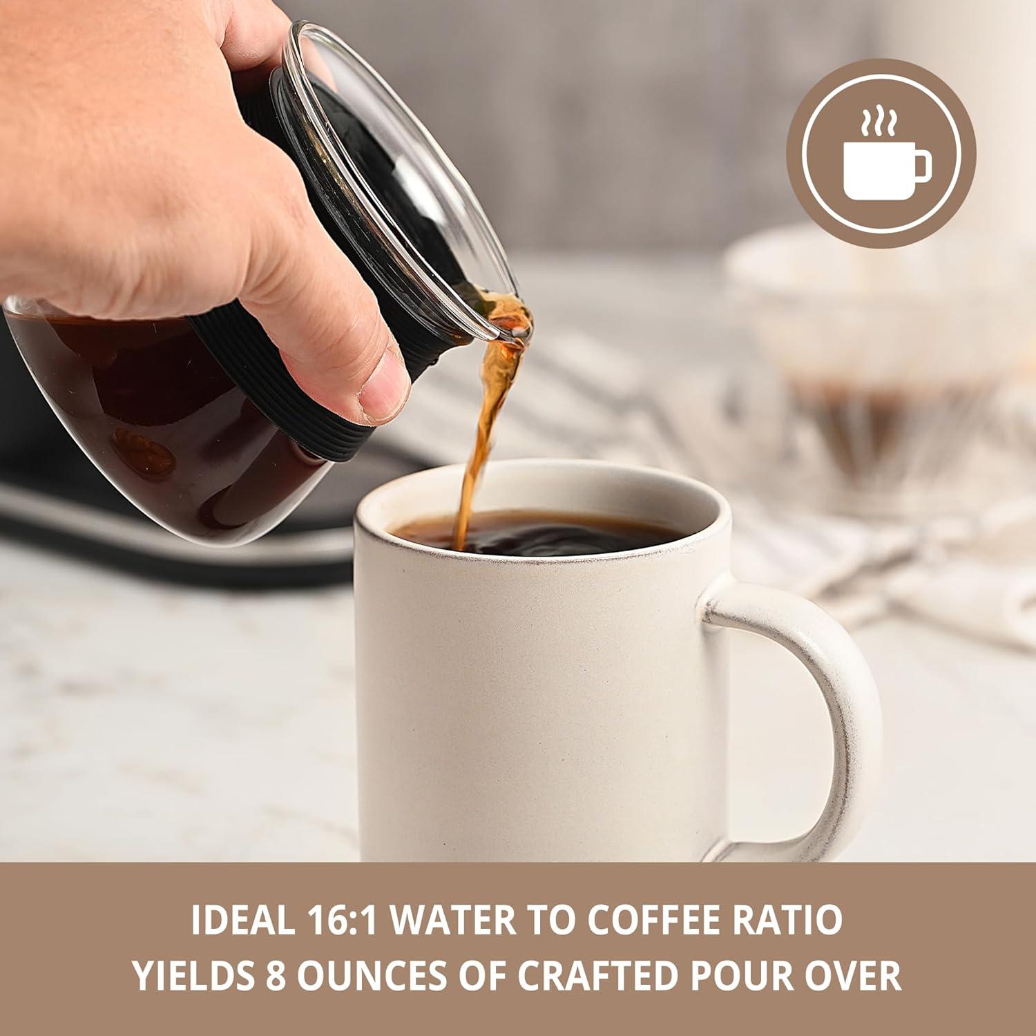 TRU Digital Control Pour Over Black 12-Cup Drip Coffee Maker