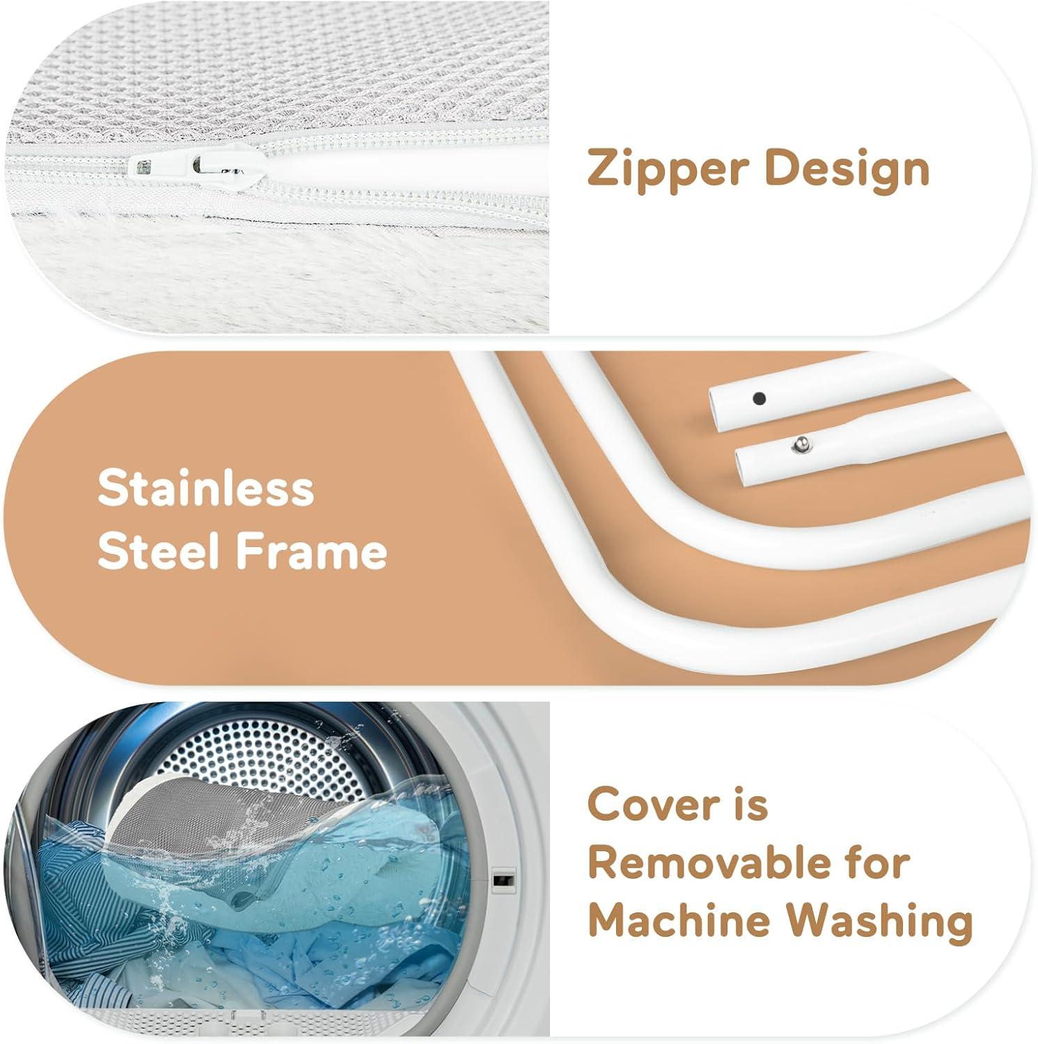 Tucker Murphy Pet™ Foldable Cat Hammock For Window - Cordless, Embeded Machine Washable Padded Bed, Robust Metal Frame - Cat Window Perch For Large Cats And Kittens (White Bolster Bed, Large)