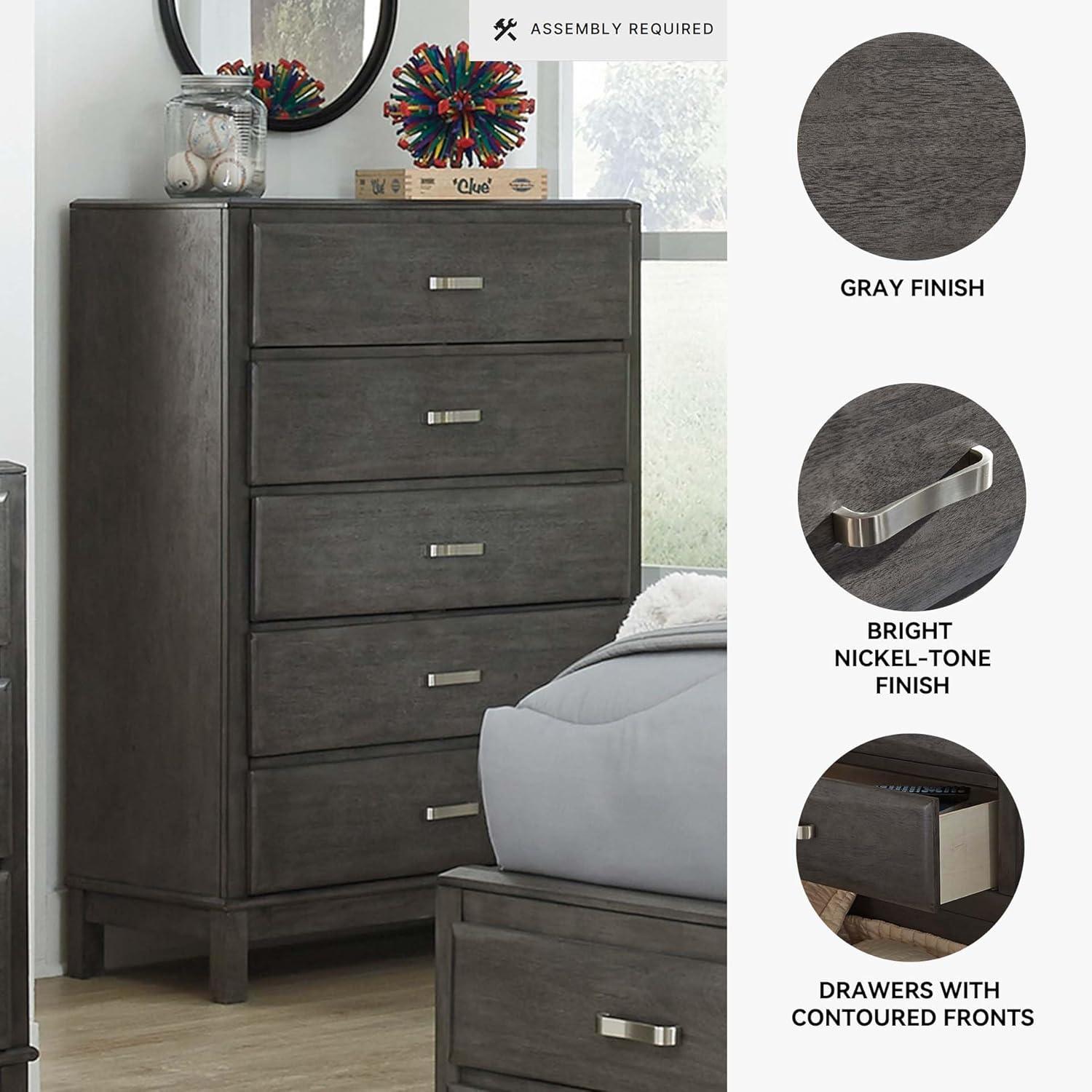 Red Barrel Studio® Wasdale 36.5'' W 5 - Drawer Dresser