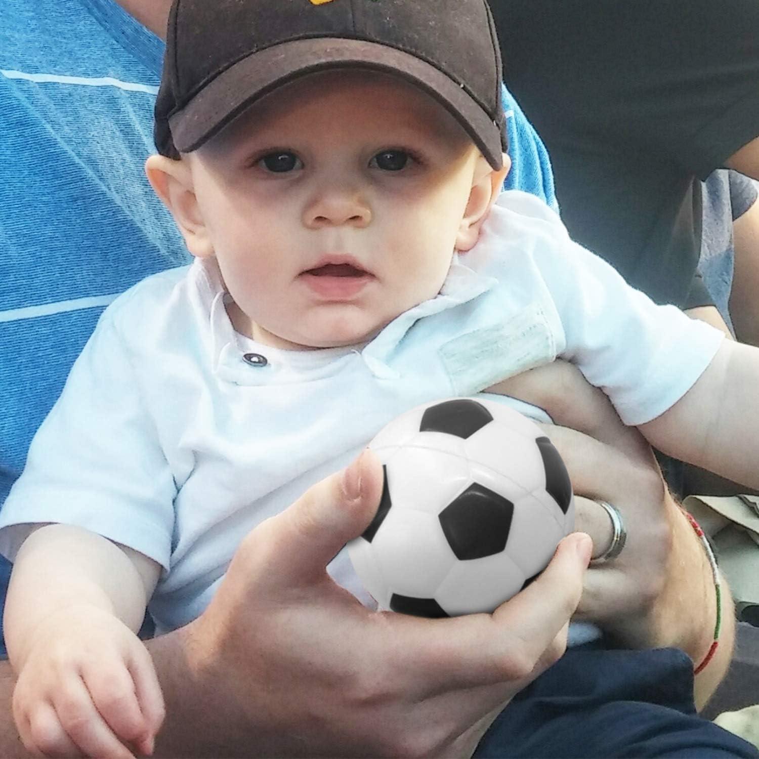 12 Pack Squeezable Stress Soccers - Excellent Anti-Stress Balls - Relaxation Gadgets, Fidget Toys, Party Favors, Ball Games