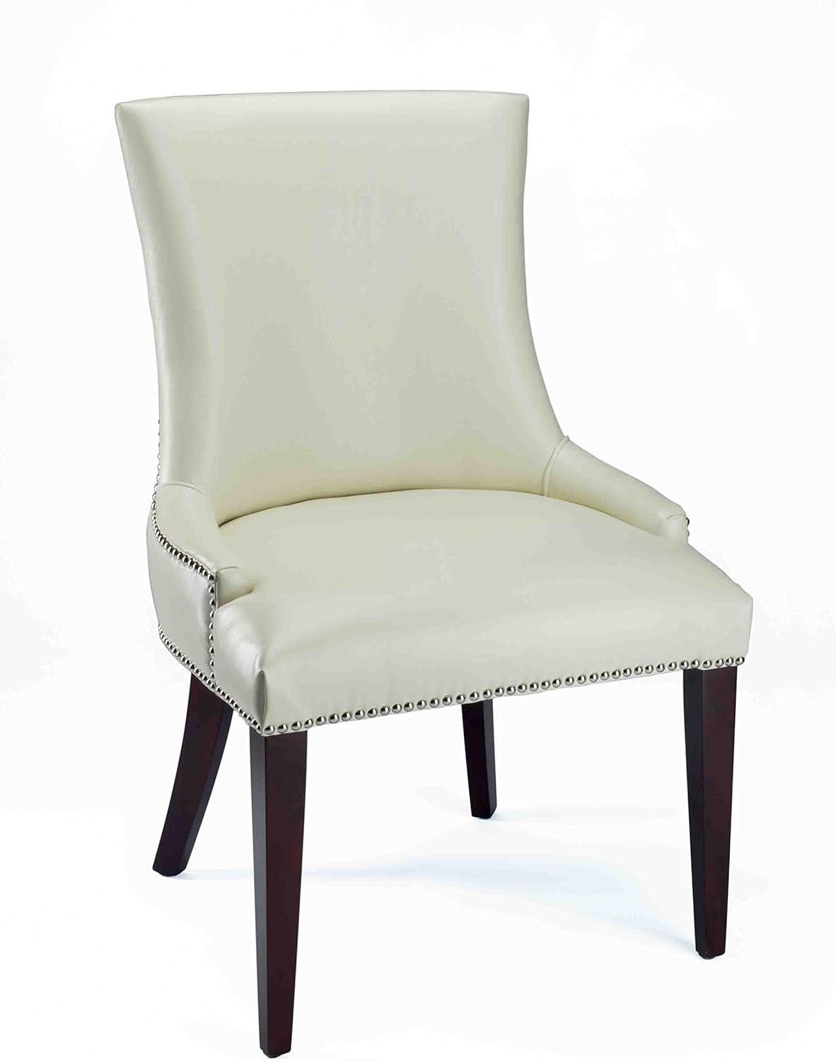 SAFAVIEH Becca Transitional Style Glam Upholstered Dining Chair (22 in. W x 24.8 in. D x 36.4 in. H)